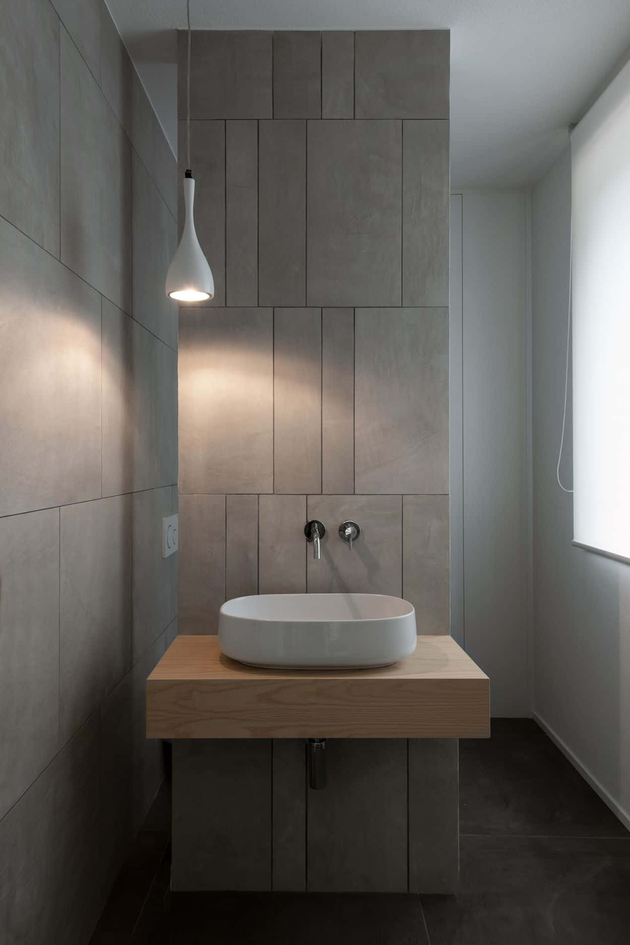Clean and Minimalist Toilet Design Picha ya Ukuta