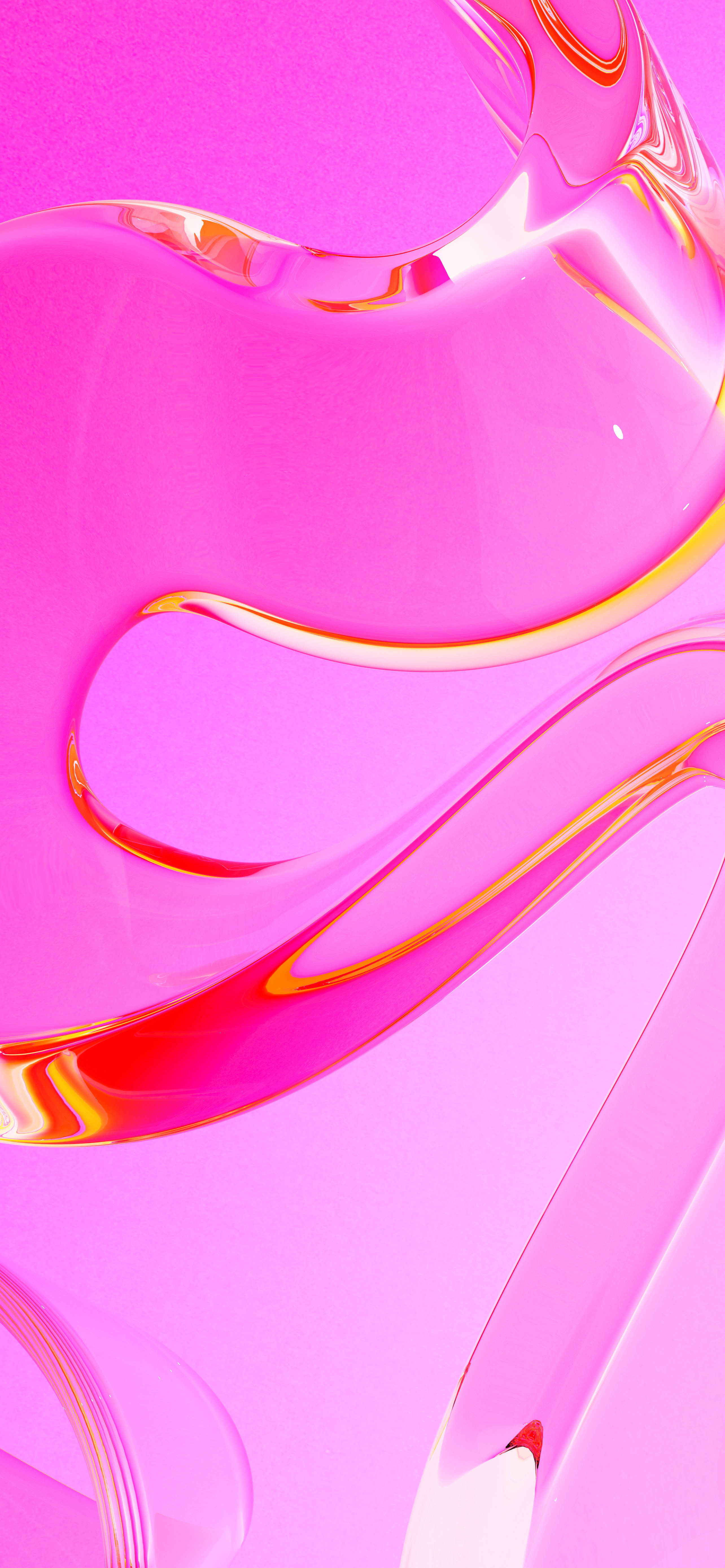 Close-Up Pink Liquid Surface Mobile 3D Picha ya Ukuta
