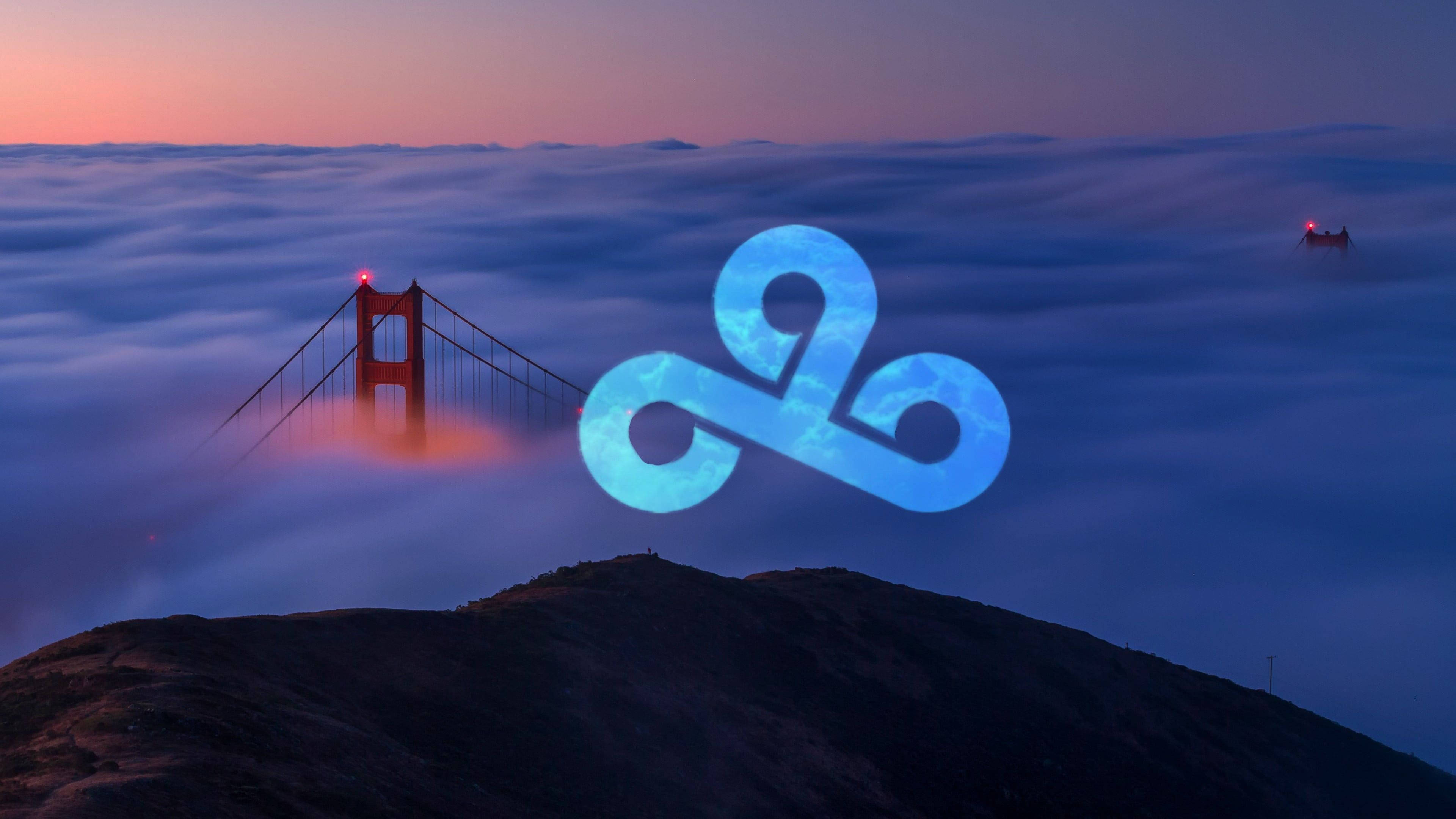 Cloud9 Golden Gate Bridge Cloud Logo Picha ya Ukuta