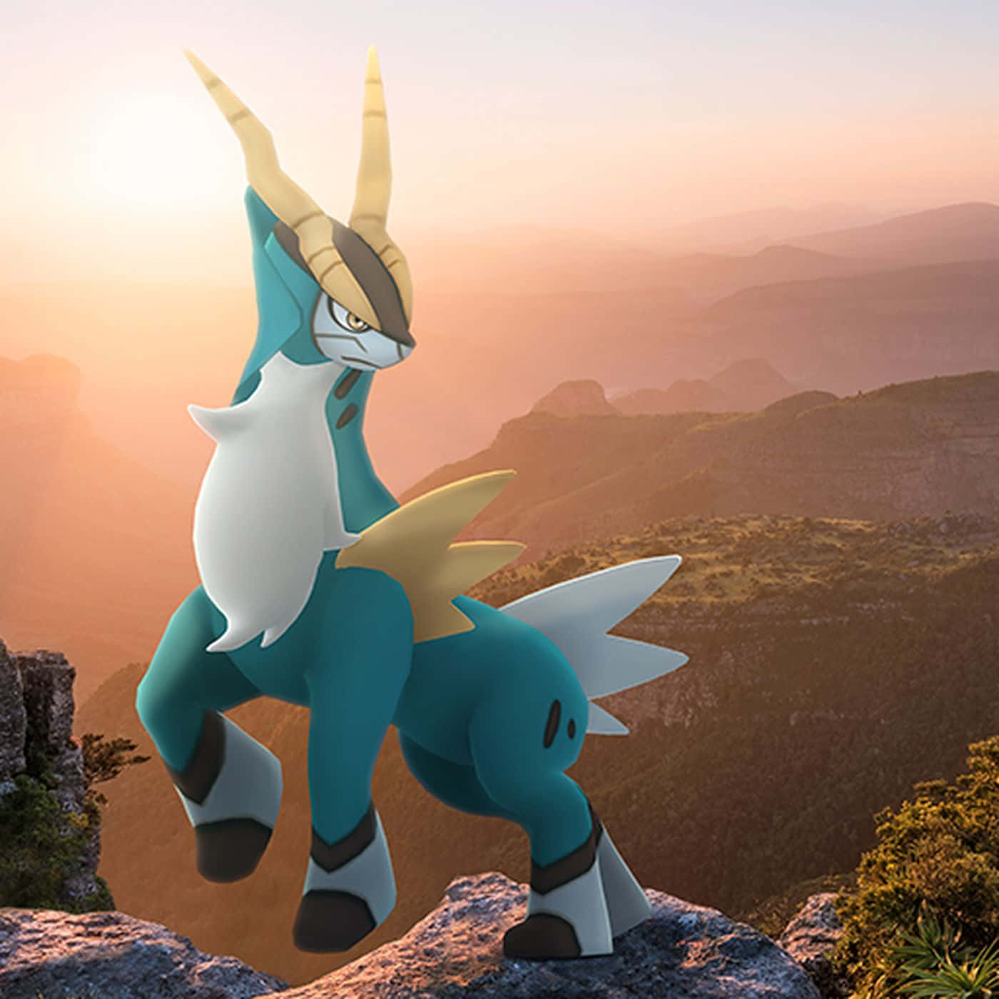 Cobalion Juu ya Mwamba Picha ya Ukuta