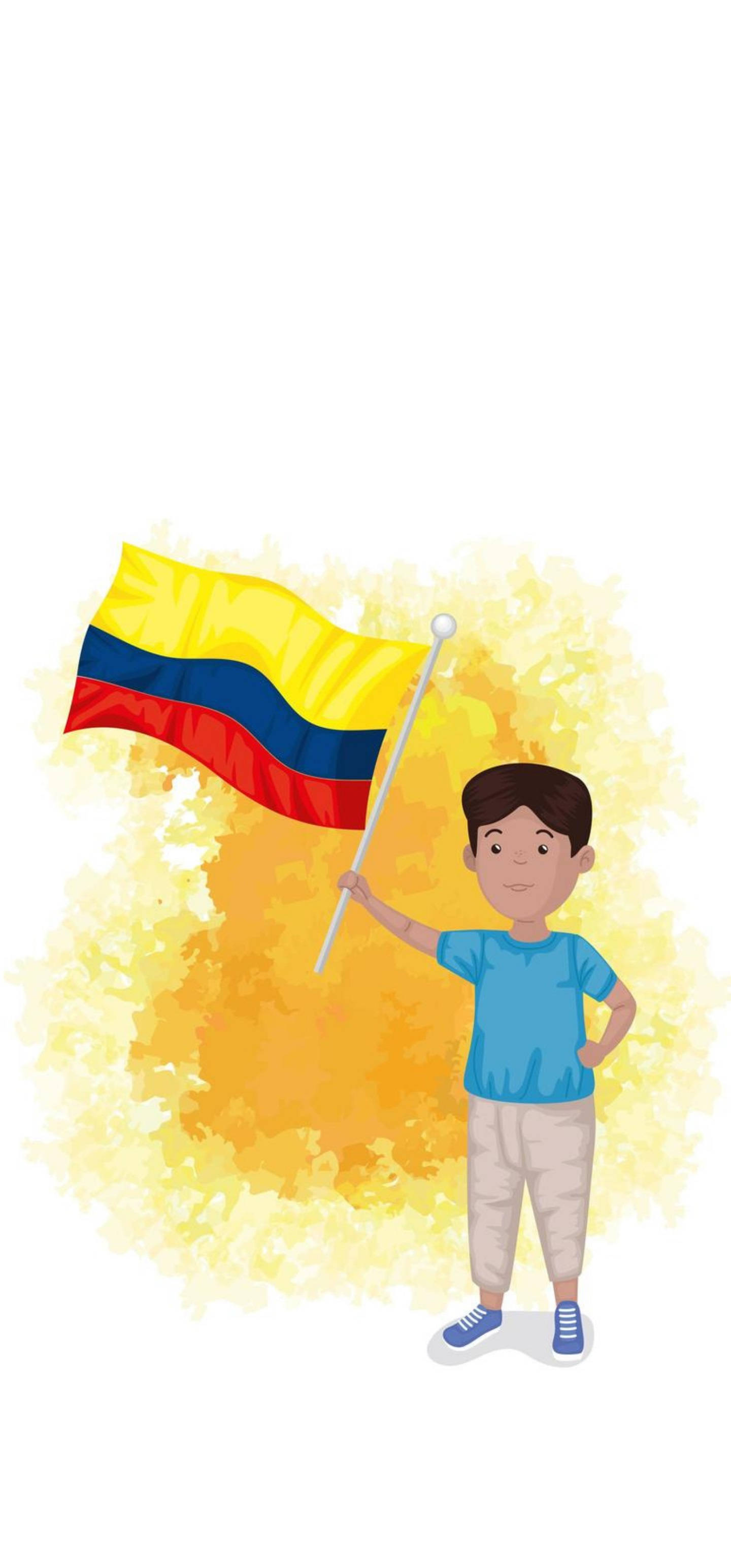 Colombia Flag Graphic Picha ya Ukuta