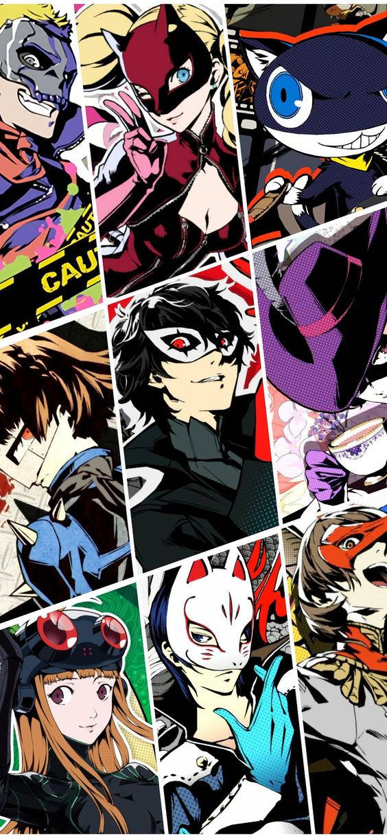 Colorful Aesthetic Persona 5 Phone Picha ya Ukuta