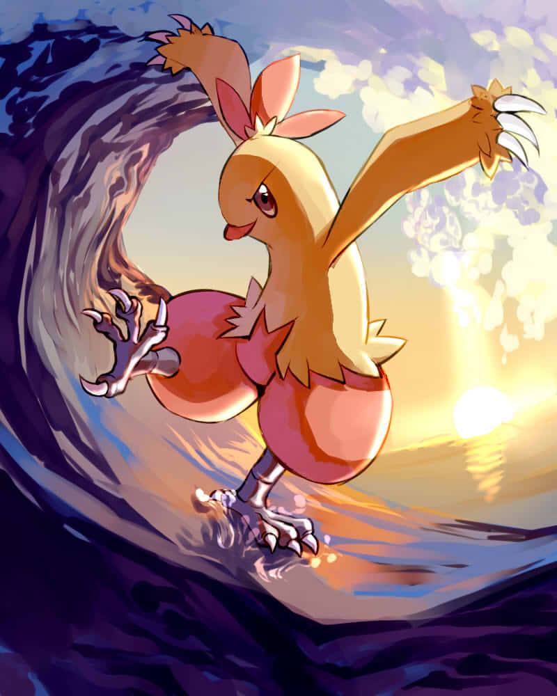 Combusken Bila Woga Inasema Mawimbi Picha ya Ukuta
