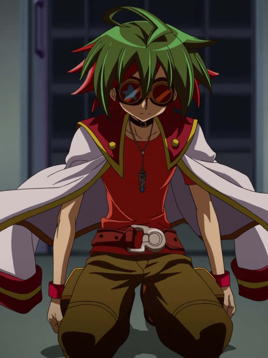 Confident Yuya Sakaki with his duel disk - Yu-Gi-Oh! ARC-V Picha ya Ukuta