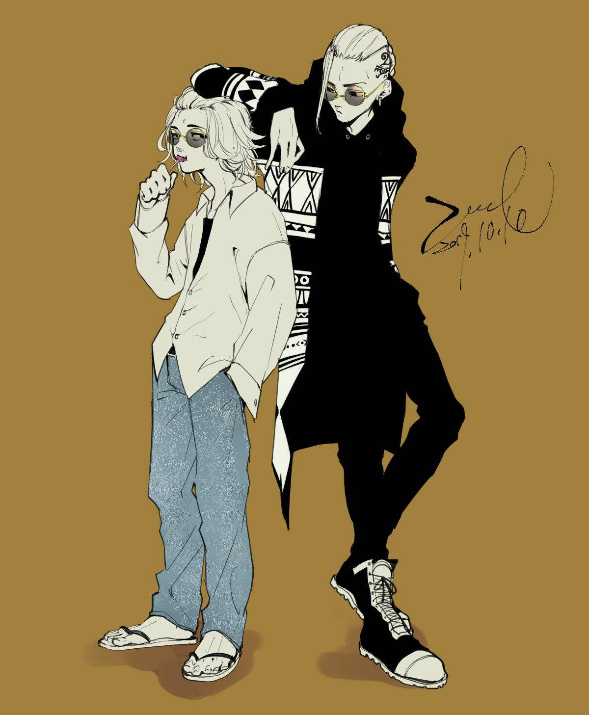 Cool Darken na Mikey Tokyo Revengers Picha ya Ukuta