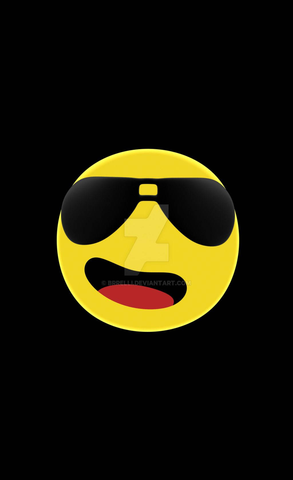 Cool Emoji 3D Model Picha ya Ukuta