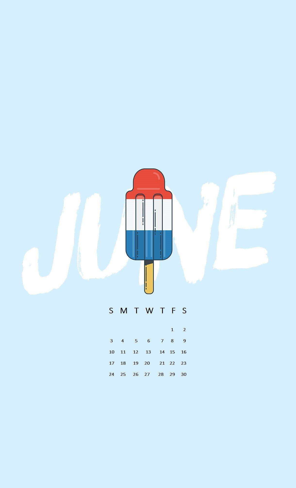 Cool off this Summer with a June Popsicle Calendar Picha ya Ukuta