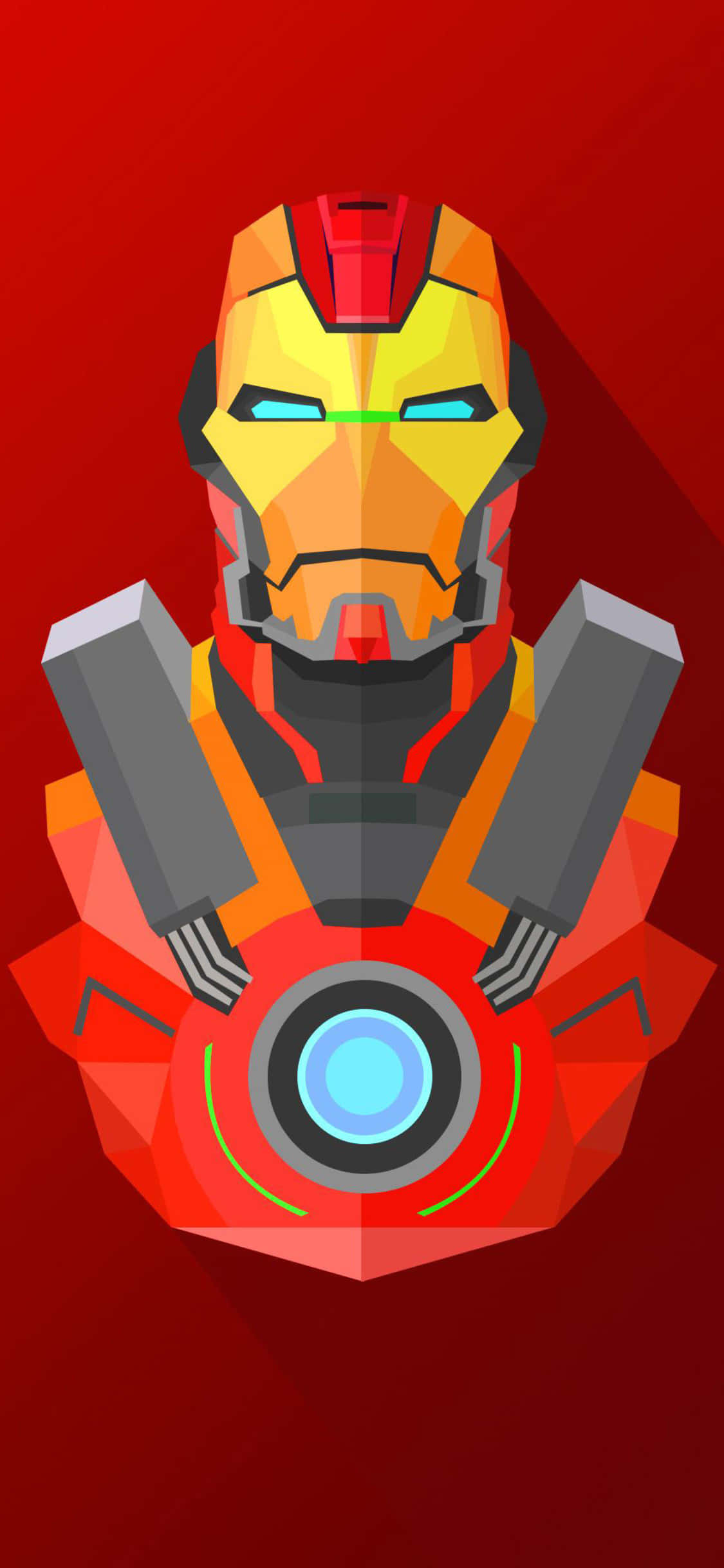 Cool Red Orange Iron Man iPhone Picha ya Ukuta