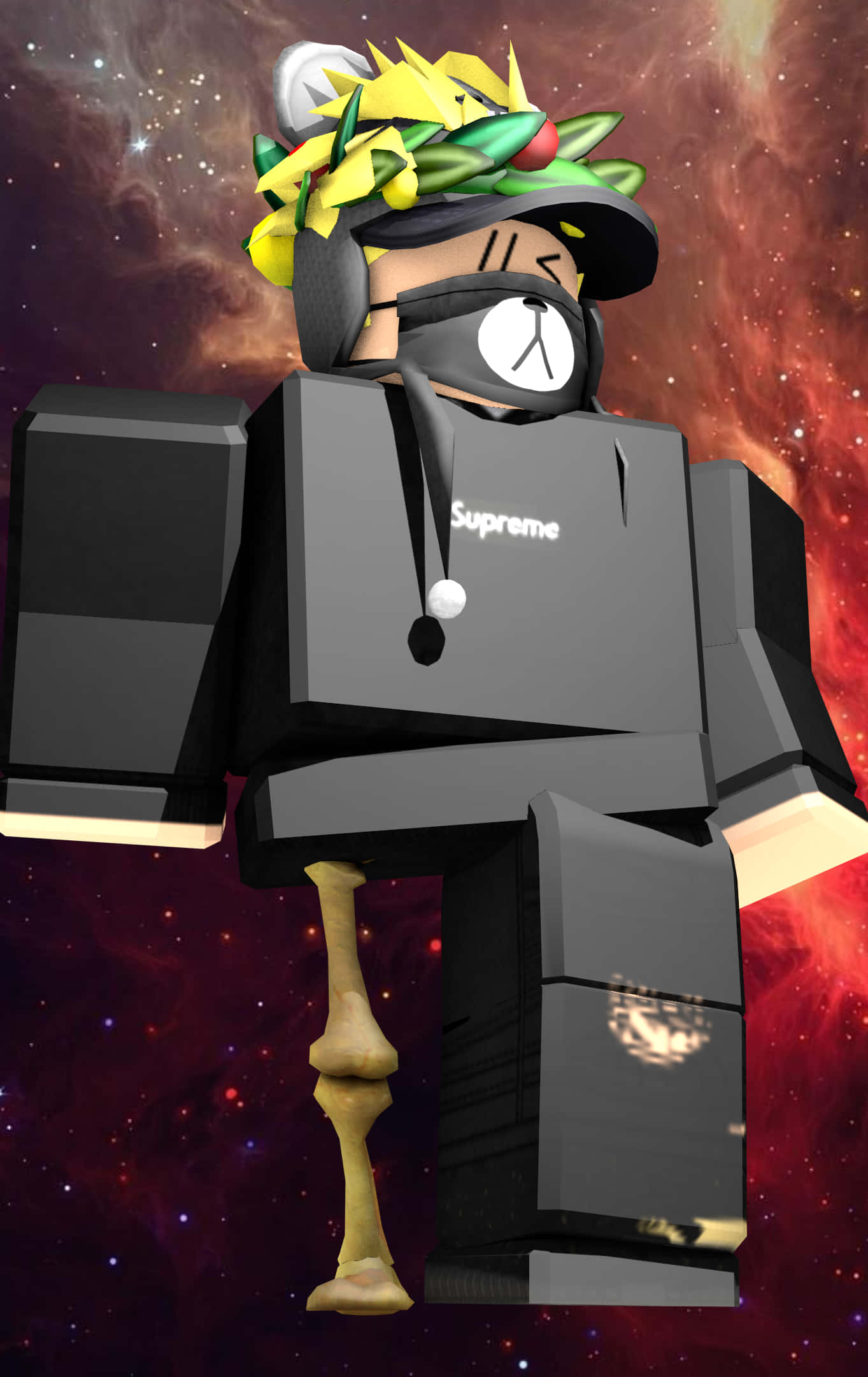 Cool Unique Character Roblox iPhone Picha ya Ukuta