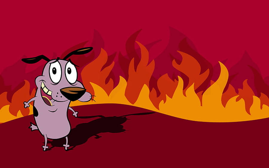 Courage The Cowardly Dog 4K Katuni Picha ya Ukuta
