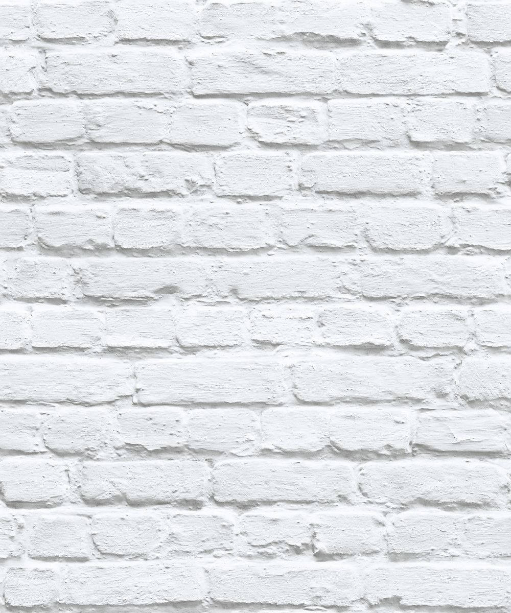 Cozy White Painted Brick Wall Picha ya Ukuta