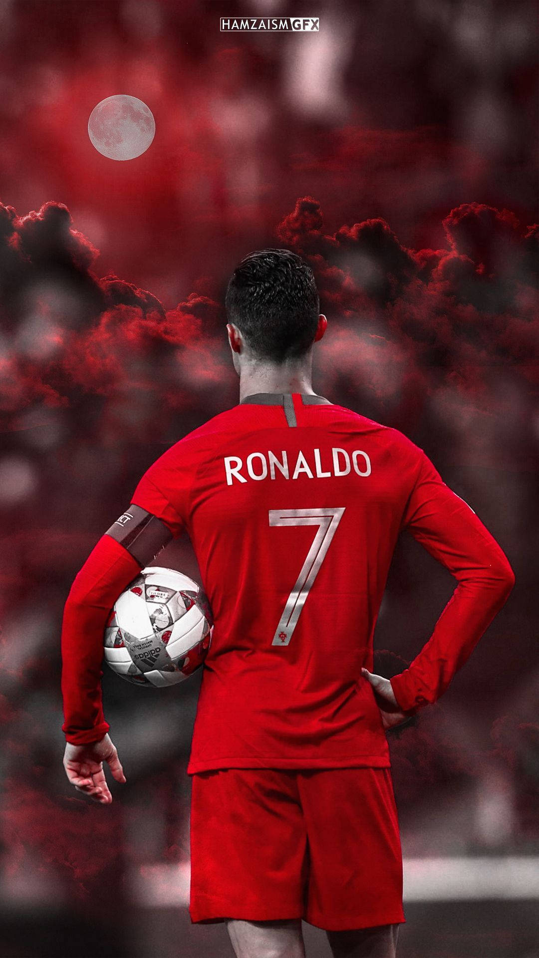 Cristiano Ronaldo Mrembo Nyekundu Kireno Picha ya Ukuta