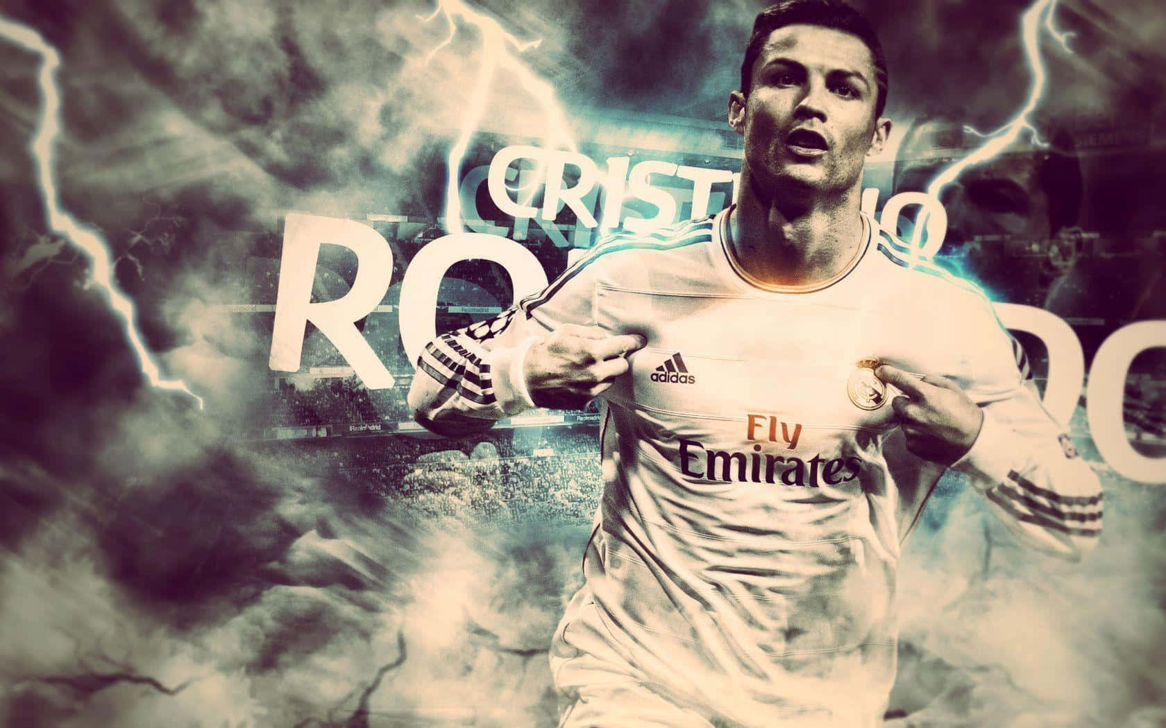 Cristiano Ronaldo akisherehekea baada ya kufunga bao Picha ya Ukuta