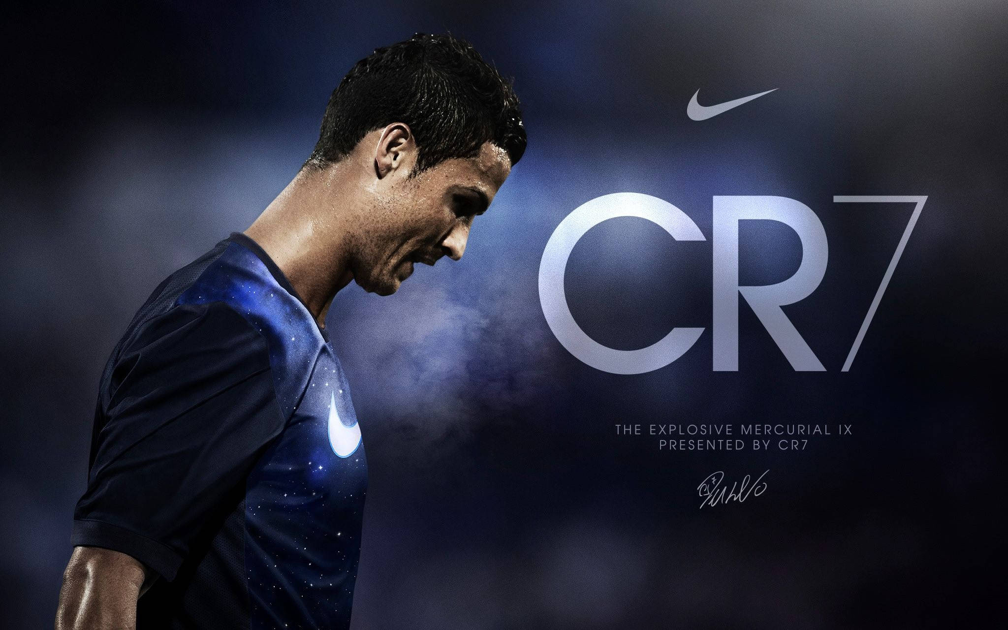 Cristiano Ronaldo anavaa jezi ya kipekee ya Nike CR7 Picha ya Ukuta