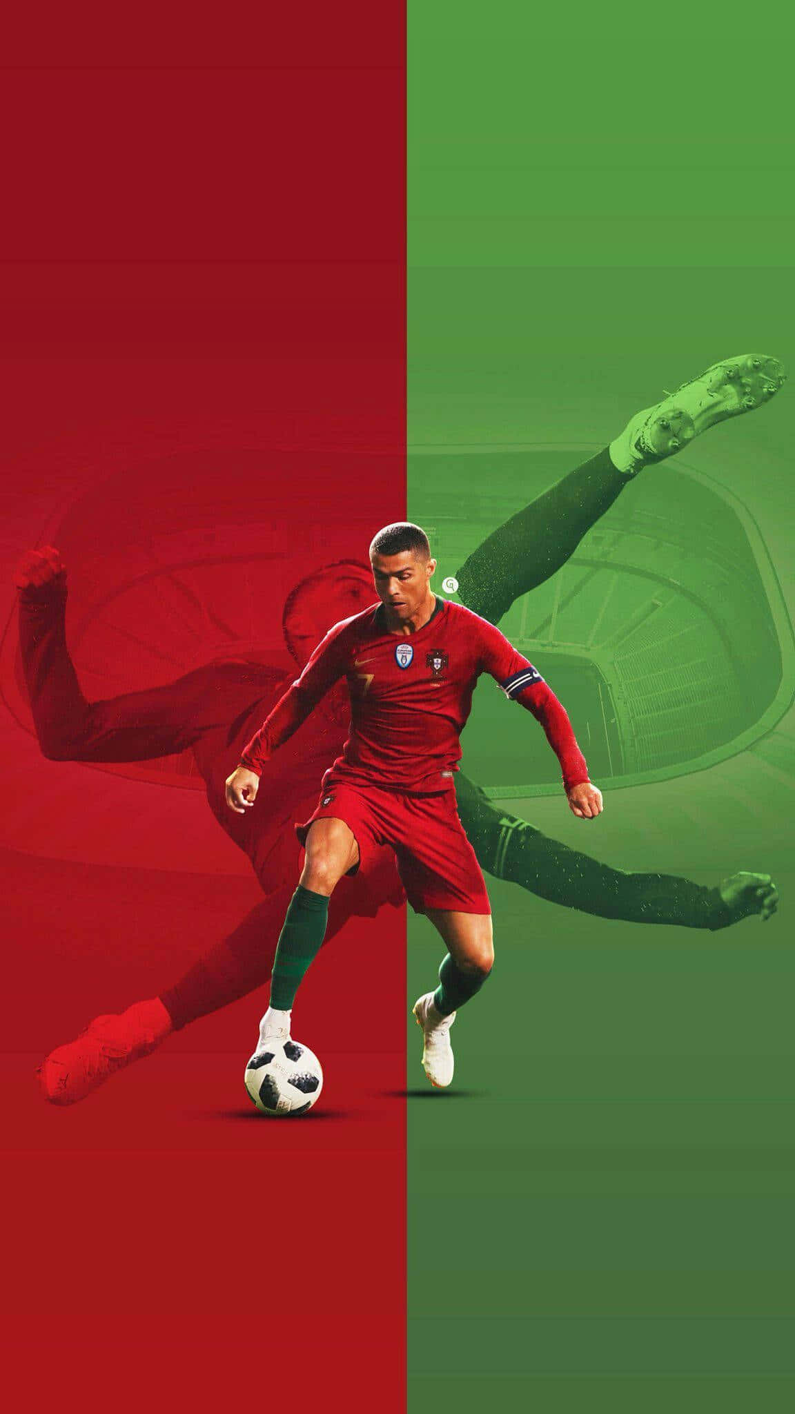 Cristiano Ronaldo katika Hatua Picha ya Ukuta