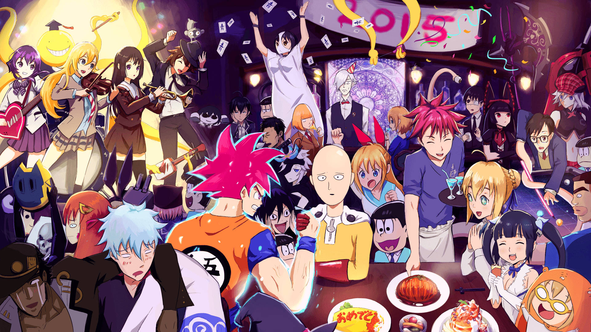 Crossover Mzuri wa Picha za Anime Picha ya Ukuta