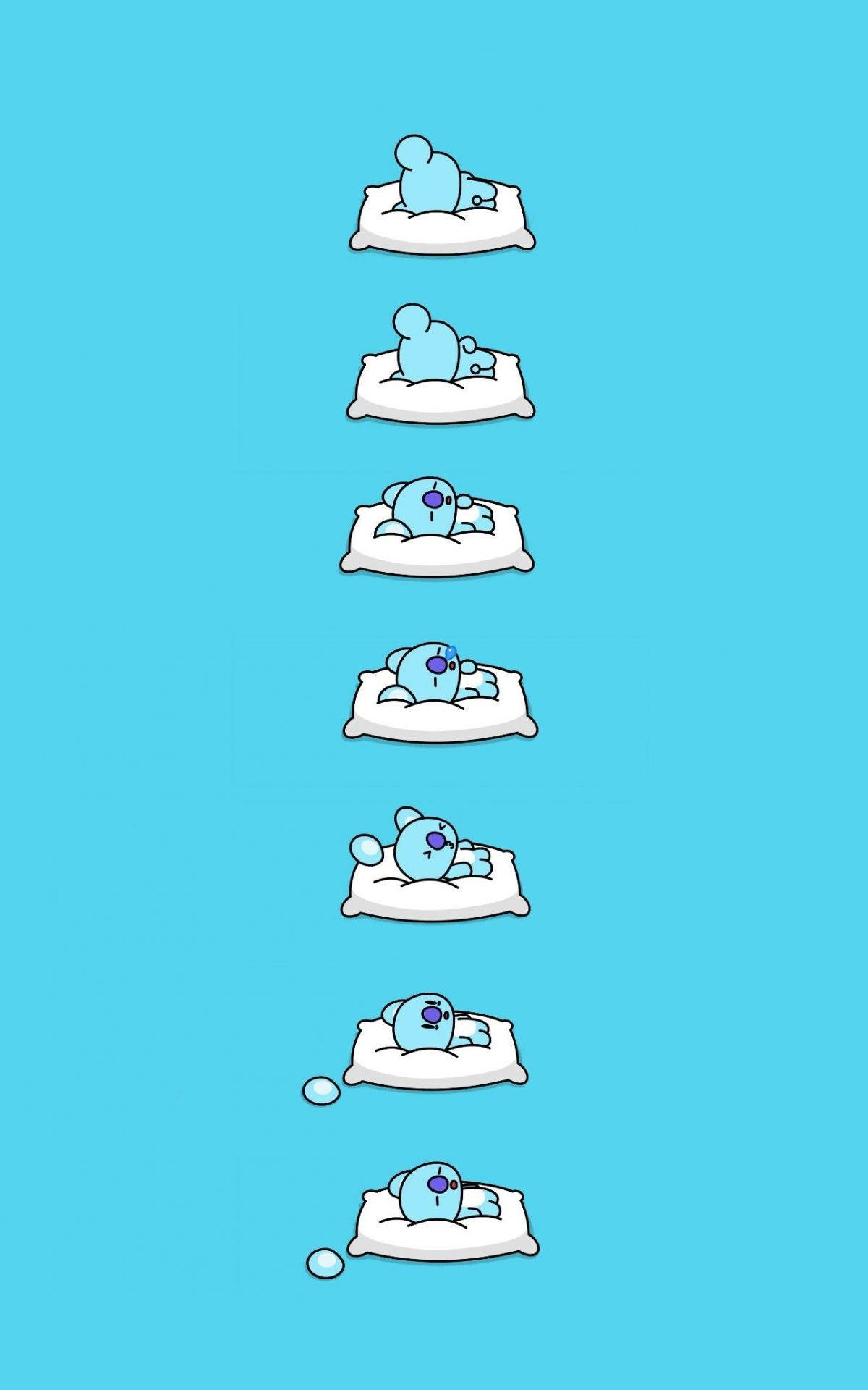 Cute BT21 Koya Sleeping Picha ya Ukuta