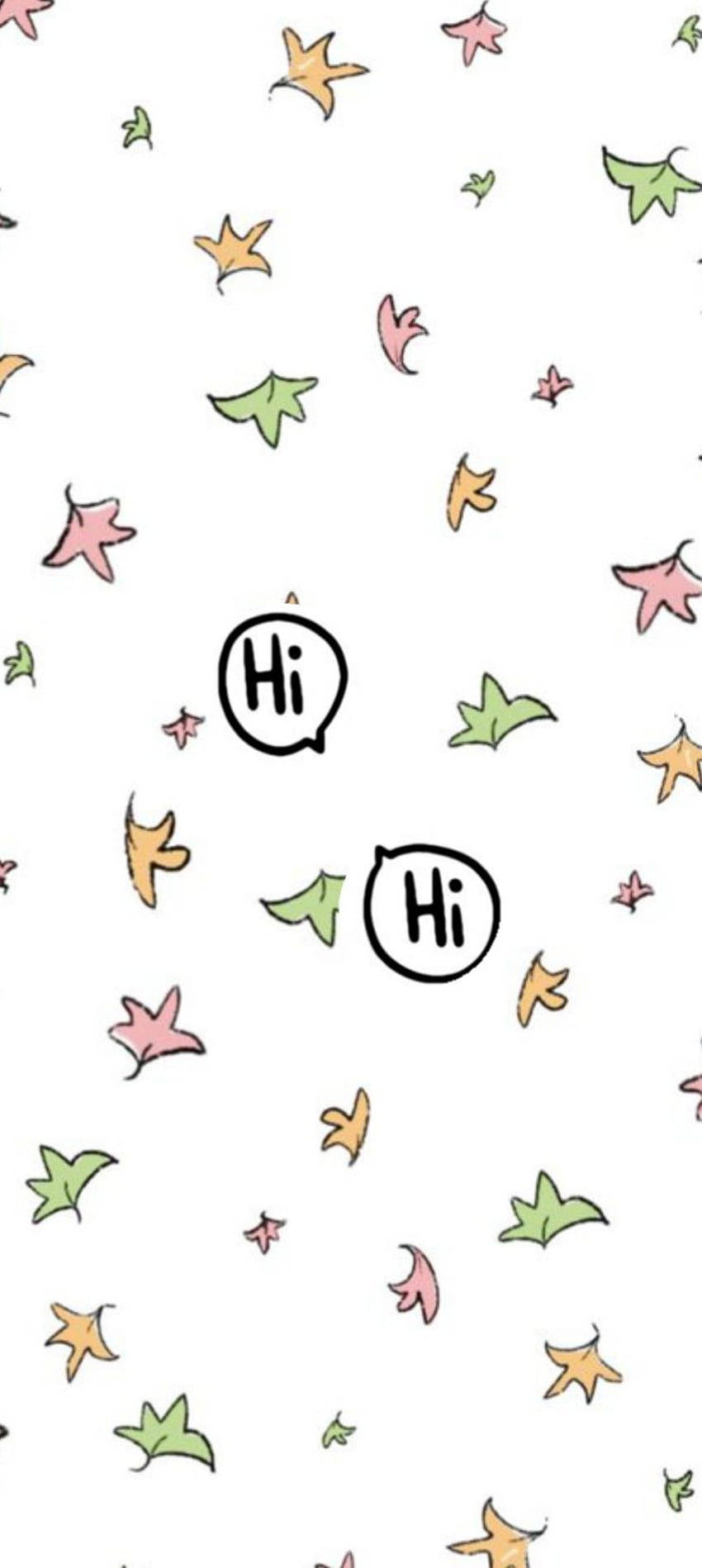 Cute Greeting Hi Artwork Picha ya Ukuta