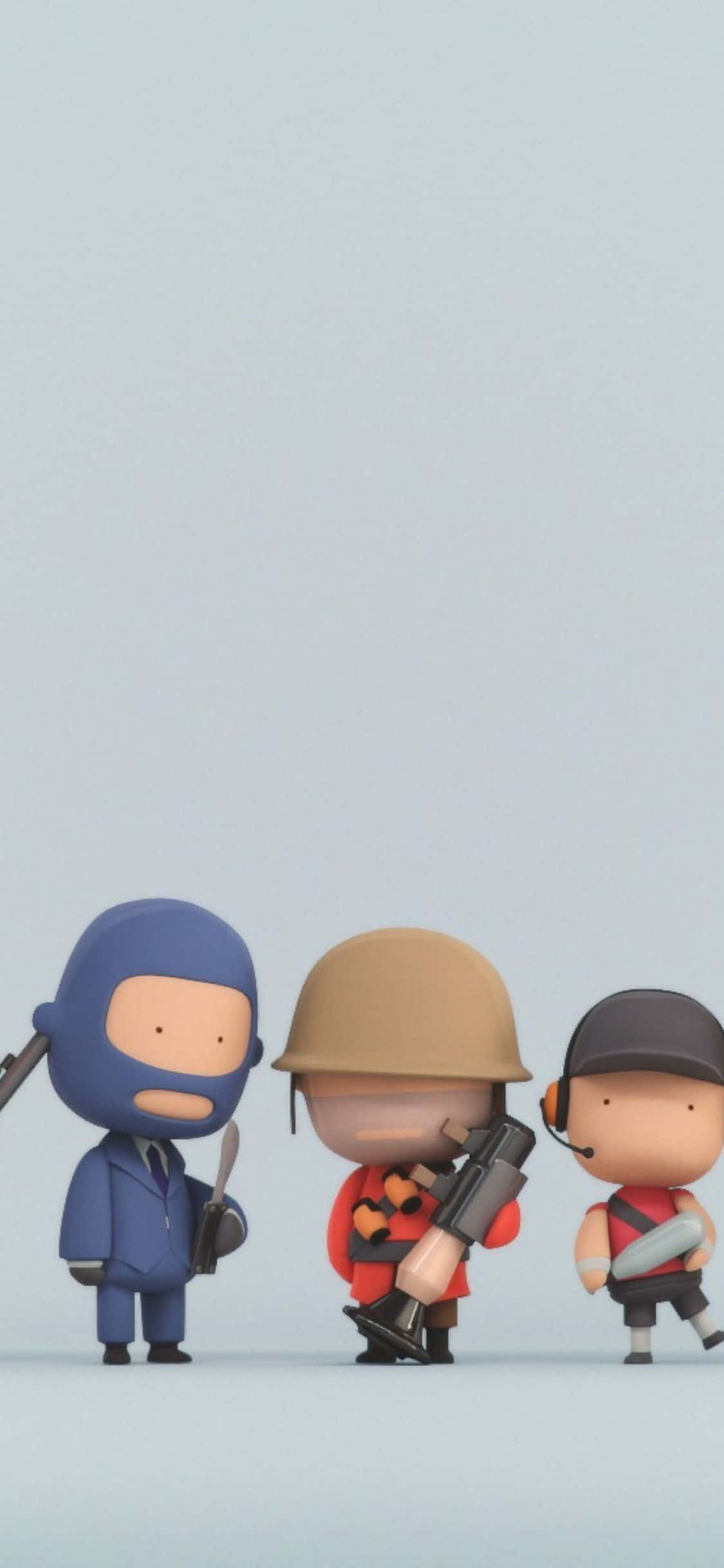 Cute iPhone XS Team Fortress 2 Background Picha ya Ukuta