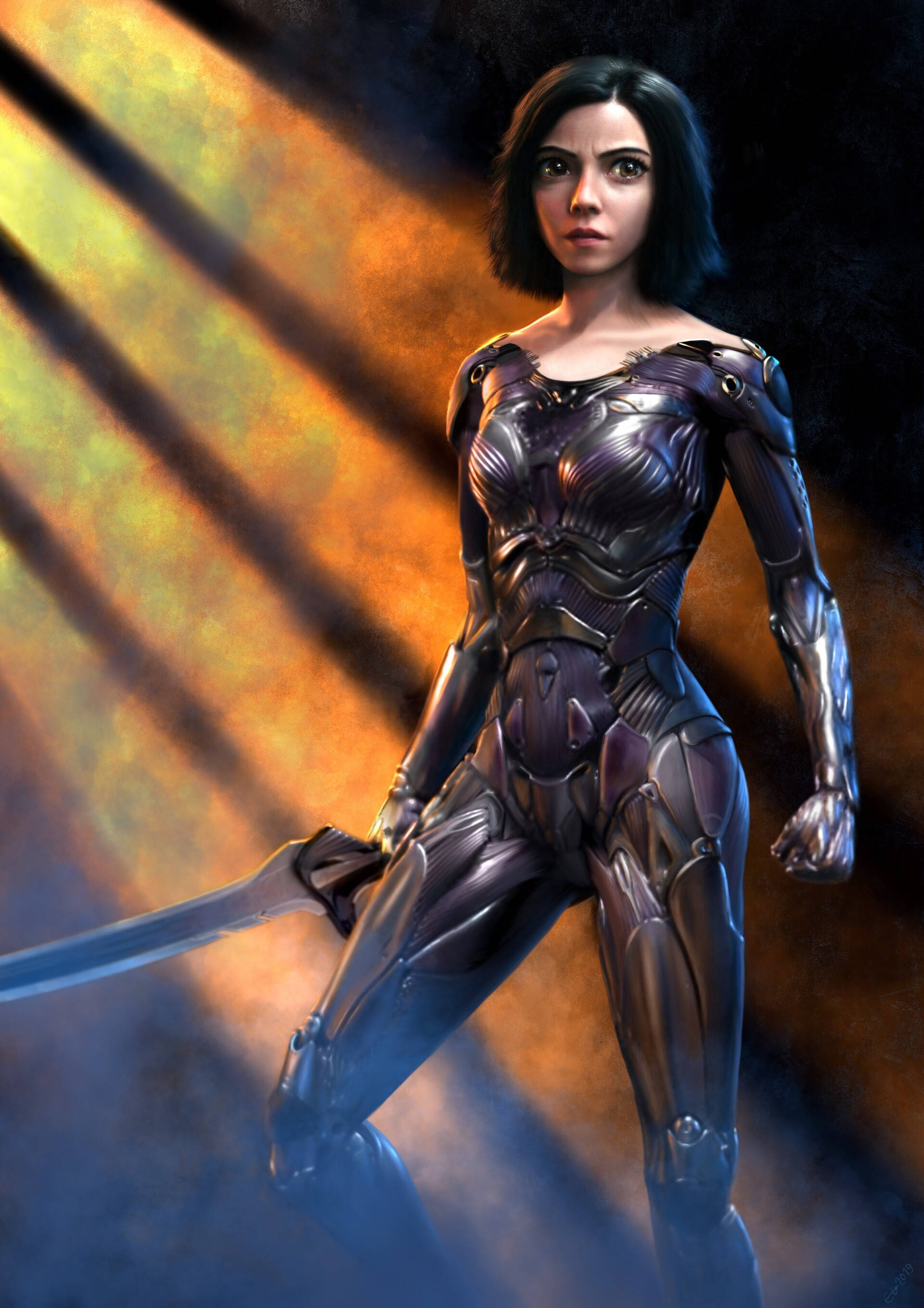 Cyborg Body Alita: Battle Angel Picha ya Ukuta