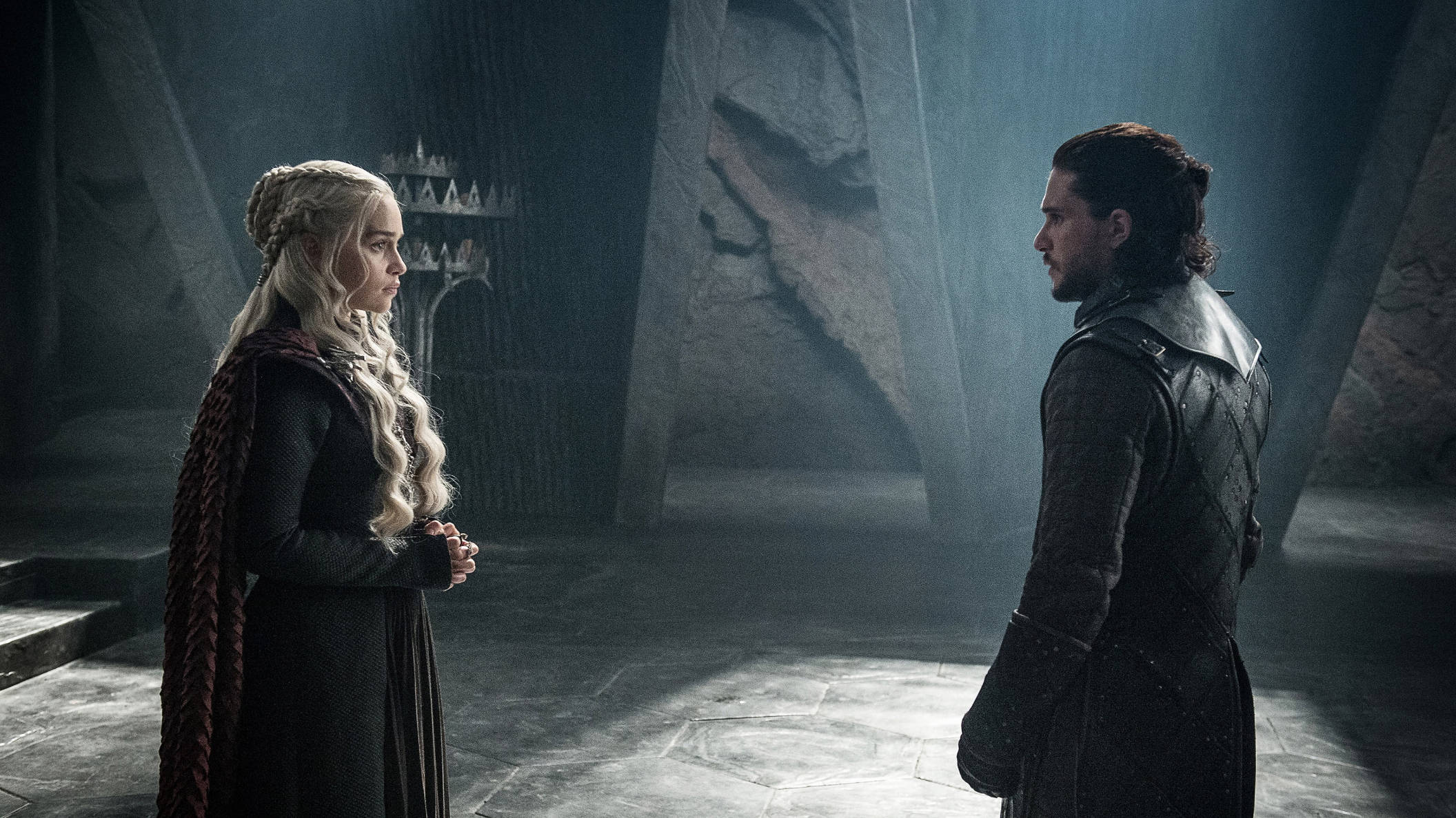 Daenerys Akimtazama Jon Snow Game of Thrones Picha ya Ukuta