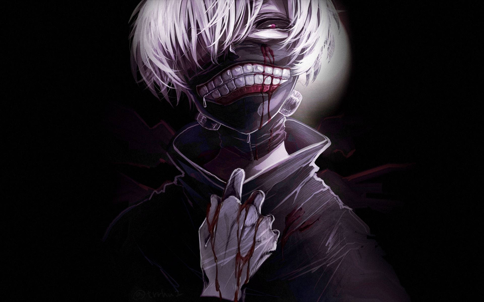 Damu ya Mask ya Ken kutoka Tokyo Ghoul Picha ya Ukuta
