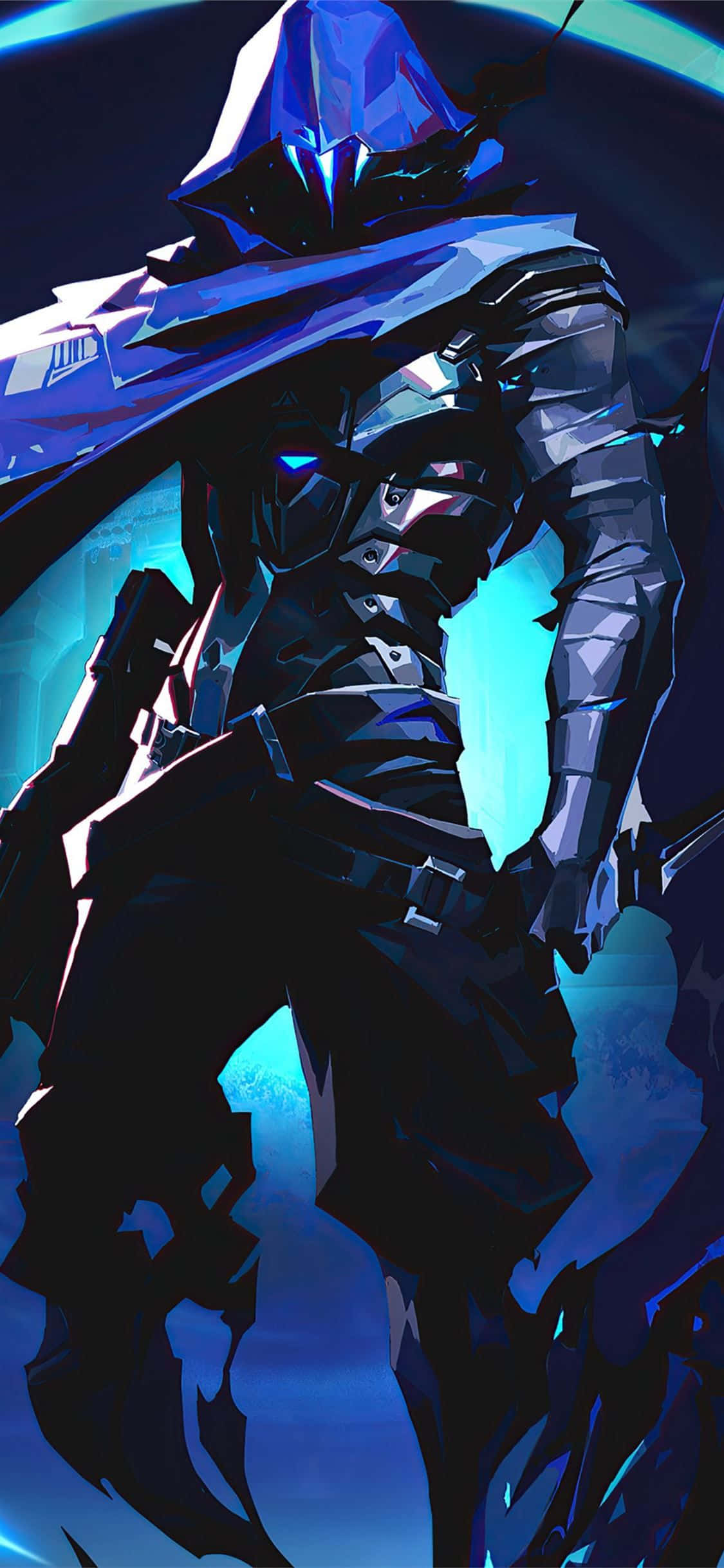 Dark Blue Omen iPhone X Valorant Background Picha ya Ukuta