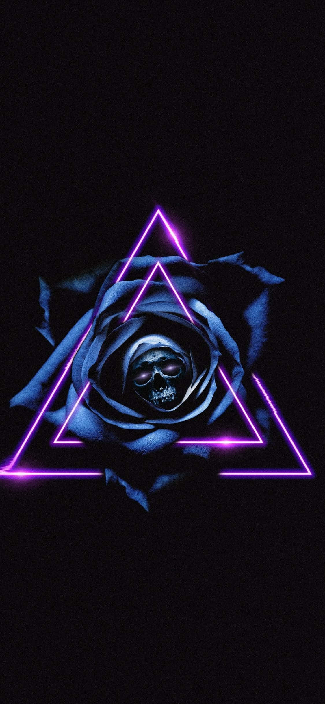 Dark Blue Rose Abstract Picha ya Ukuta