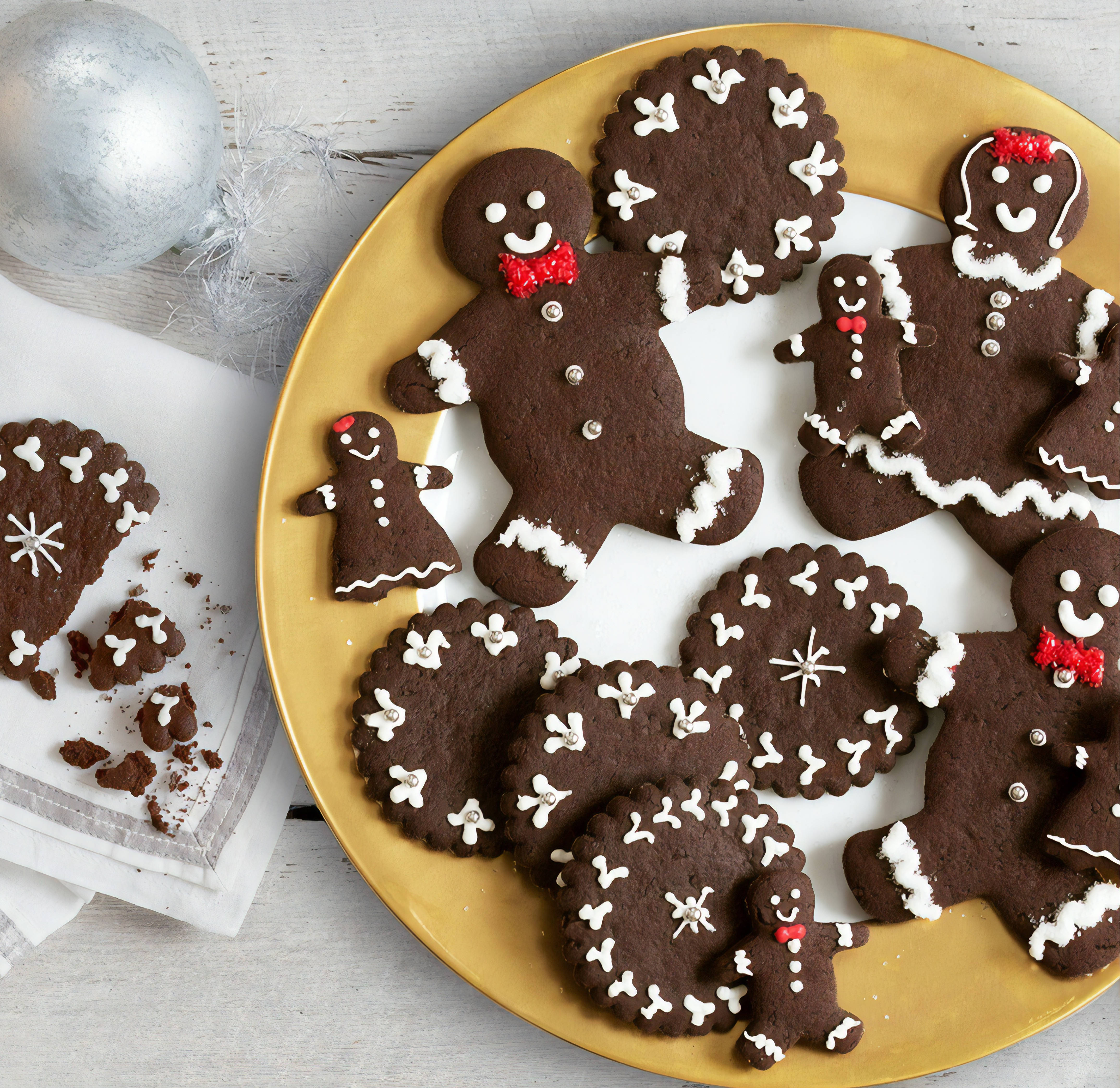 Dark Brown Gingerbread Cookies Picha ya Ukuta