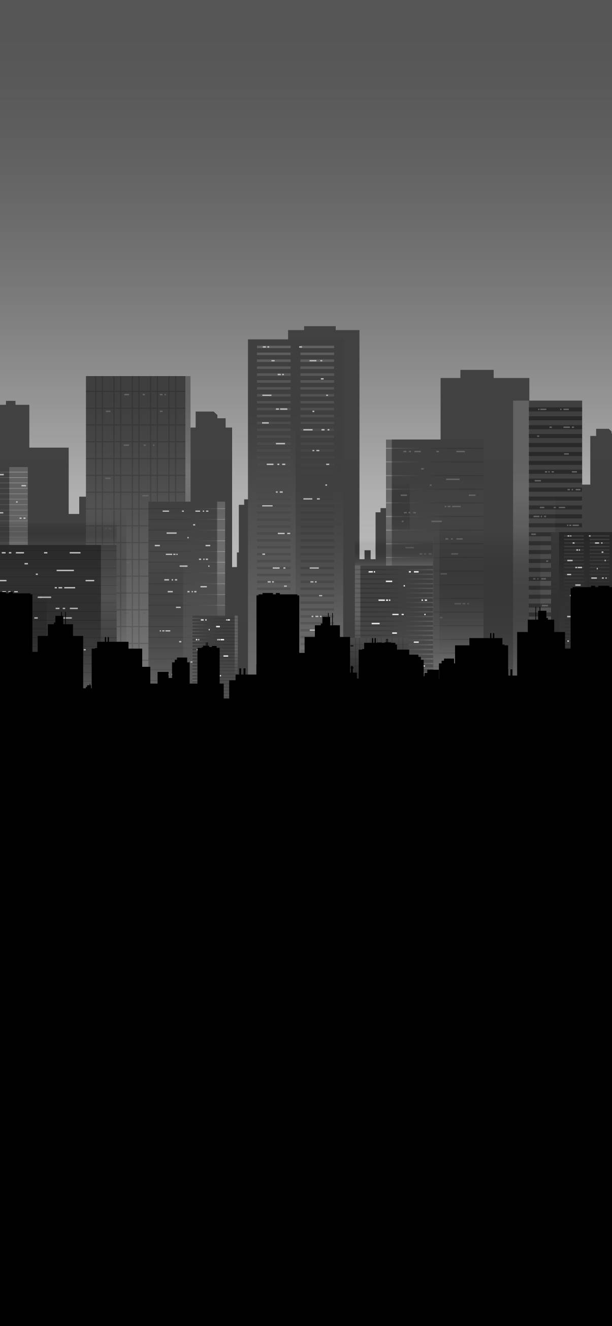 Dark City Silhouette Picha ya Ukuta