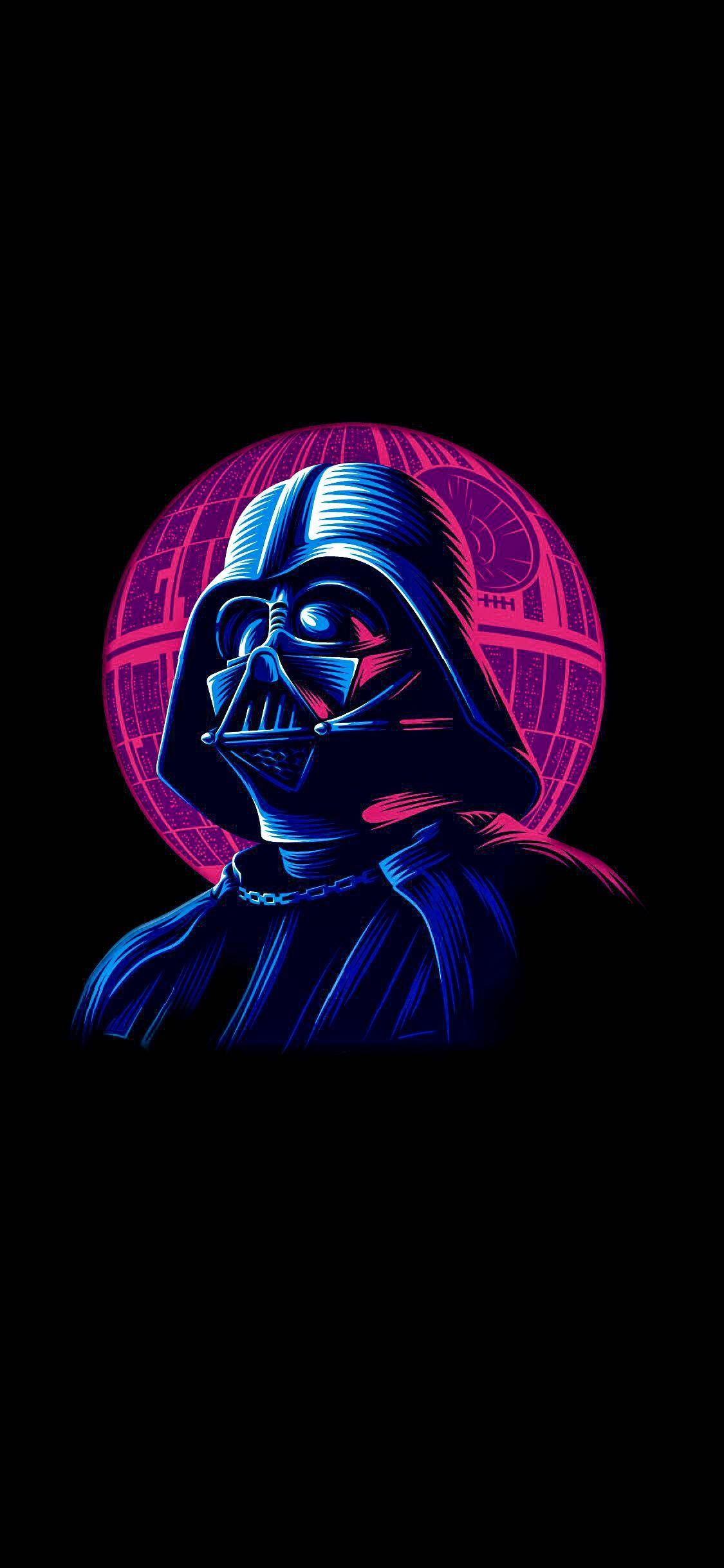 Darthwave Star Wars 4K iPhone Picha ya Ukuta