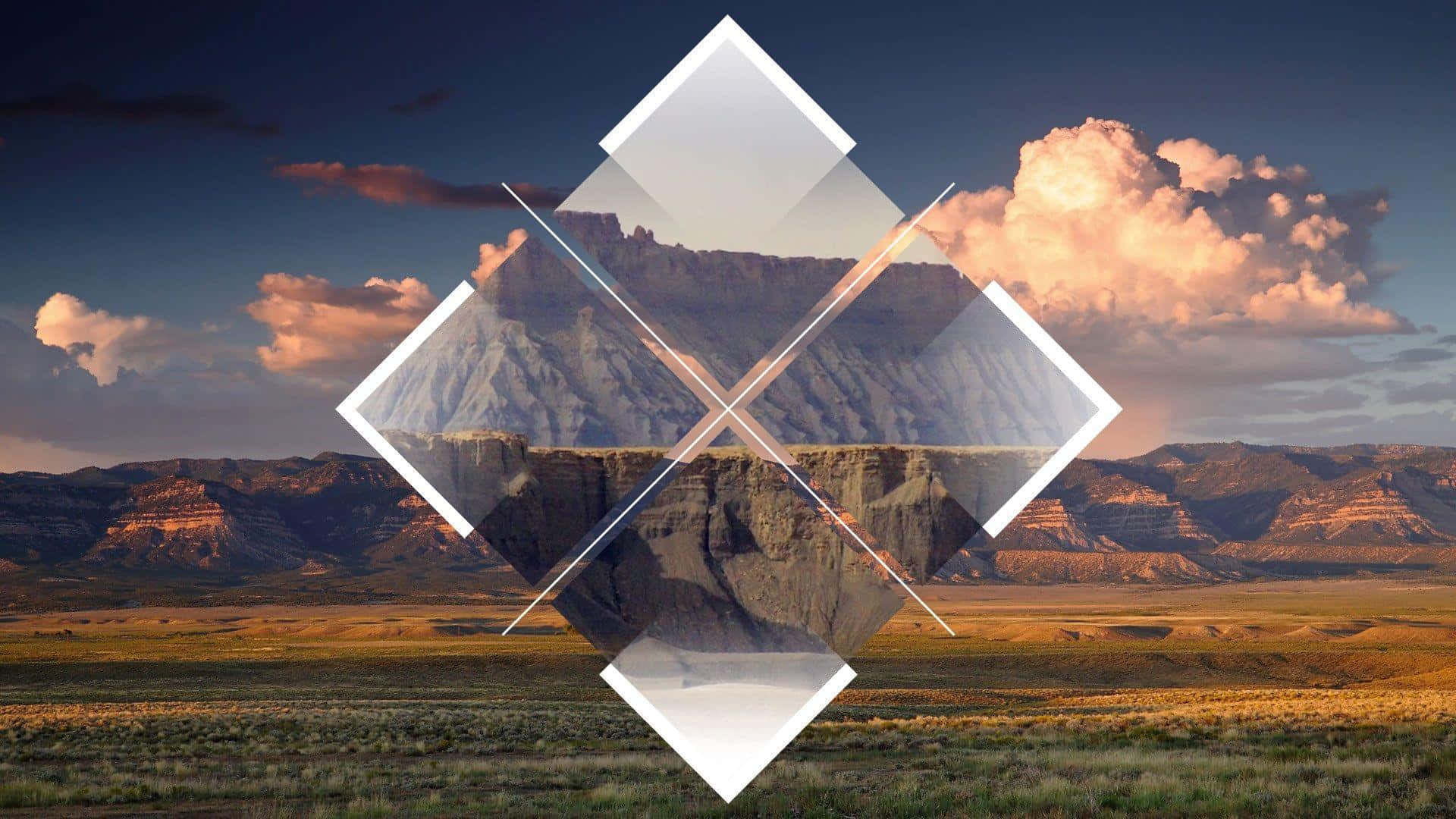 Dawati la Polyscapes za Hipster Picha ya Ukuta