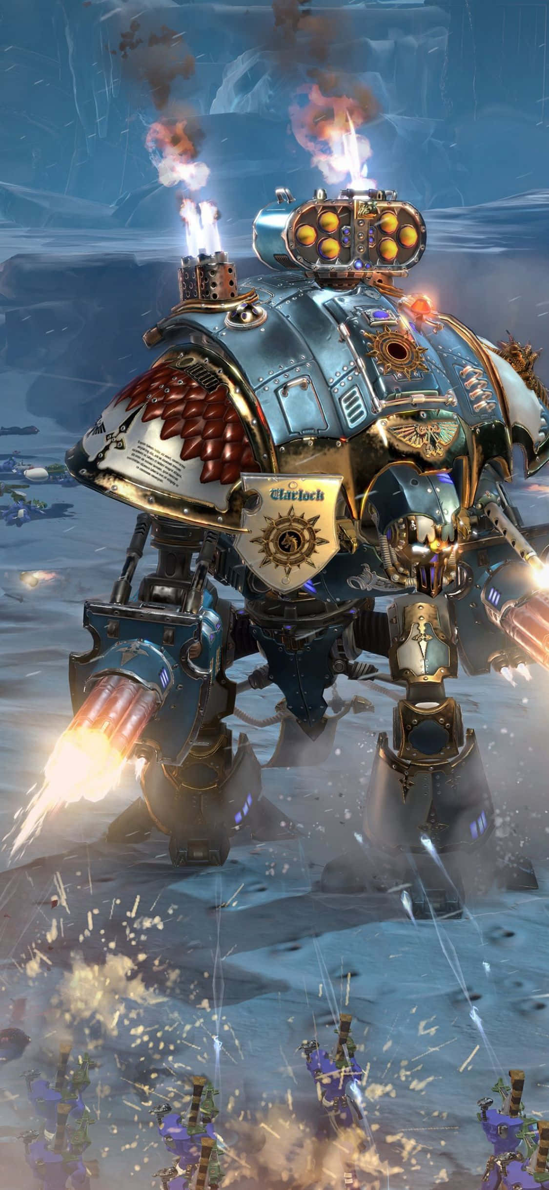 "Dawn of War III Katika Hatua kwenye iPhone XS" Picha ya Ukuta
