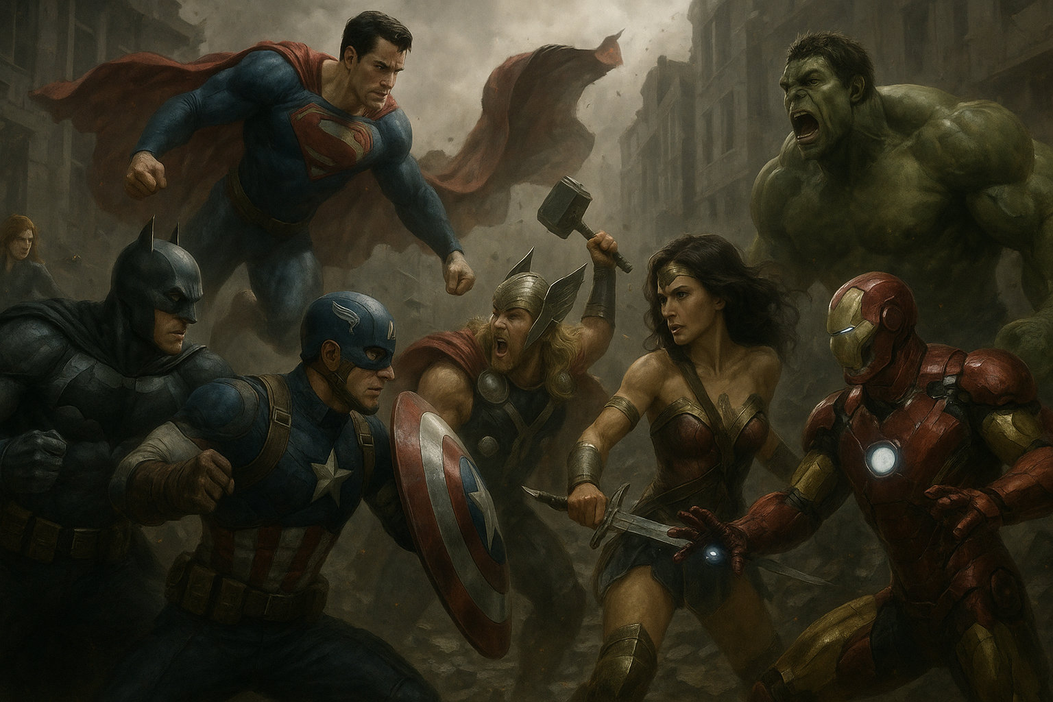 DC DHIDI YA MARVEL HALISI Picha ya Ukuta