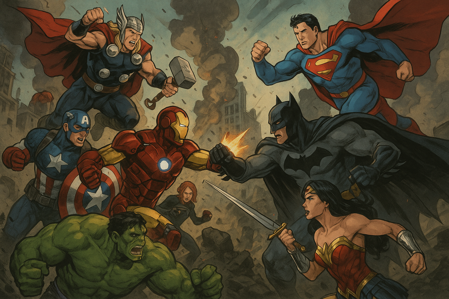 DC DHIDI YA MARVEL NANI ATAKAYESHINDA??? Picha ya Ukuta