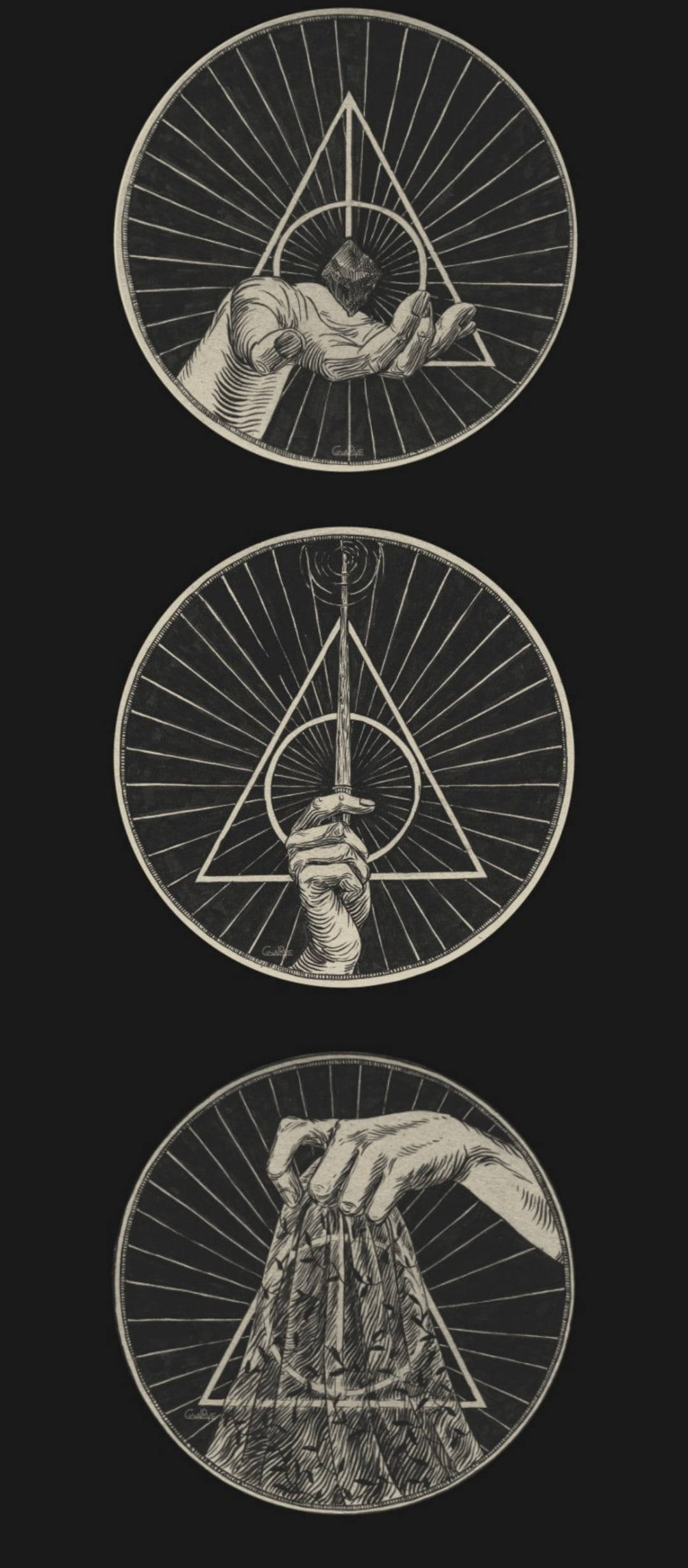 Deathly Hallows Harry Potter Phone Picha ya Ukuta