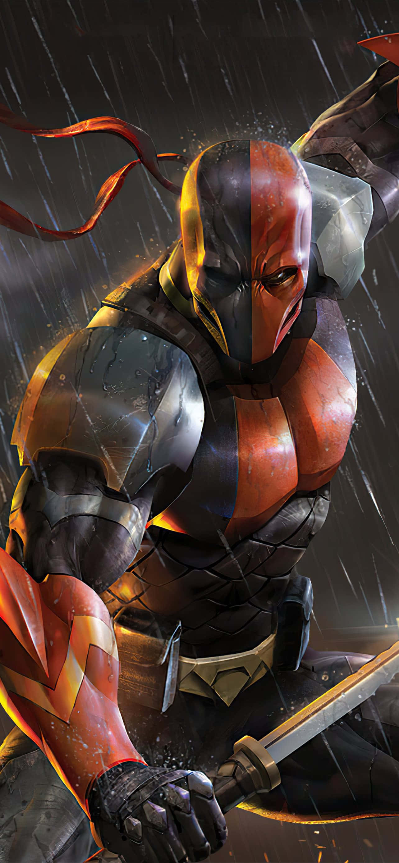Deathstroke ni mhalifu bila huruma, tayari kuondoa kila kikwazo katika njia yake Picha ya Ukuta