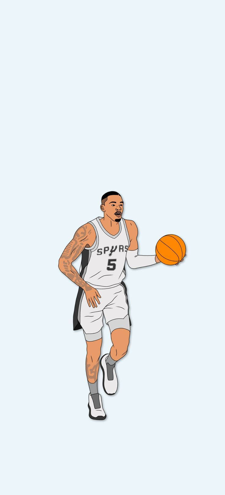 Dejounte Murray Vector Art Picha ya Ukuta