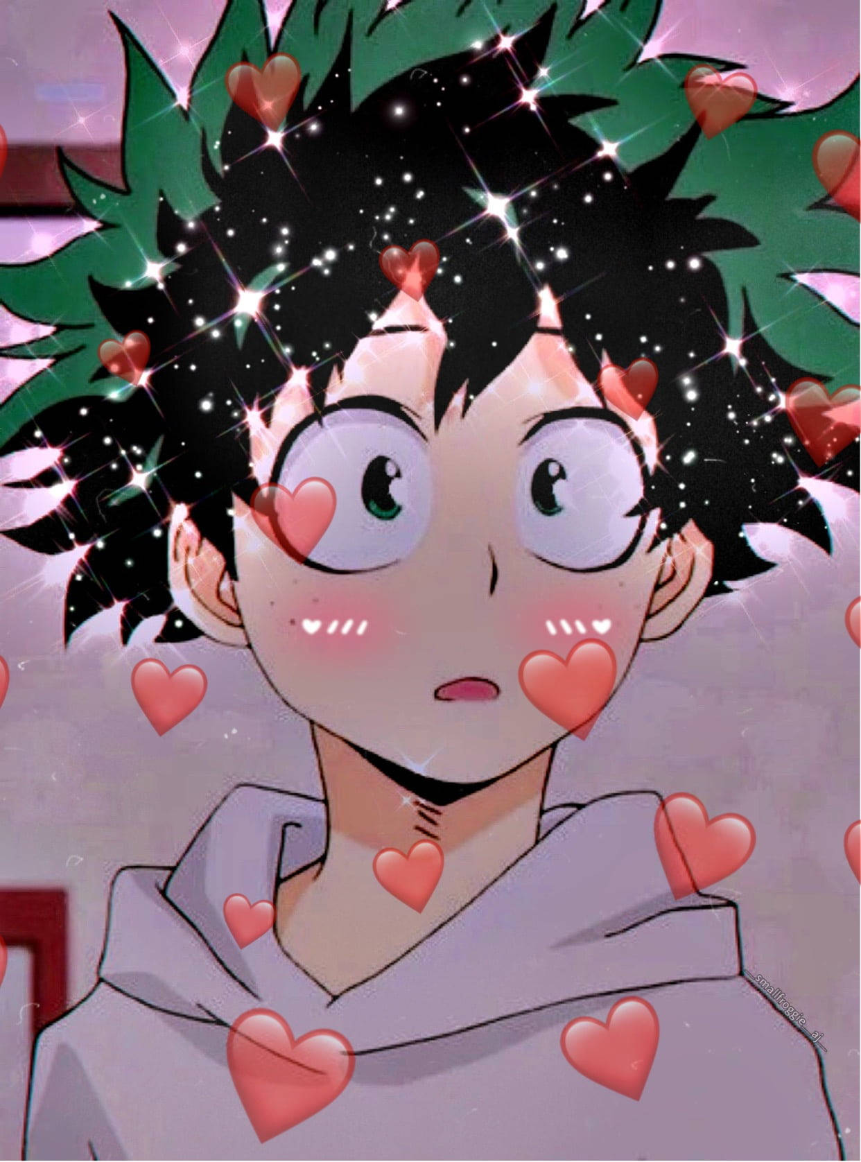 Deku Mioyo Nyekundu Mrembo Picha ya Ukuta