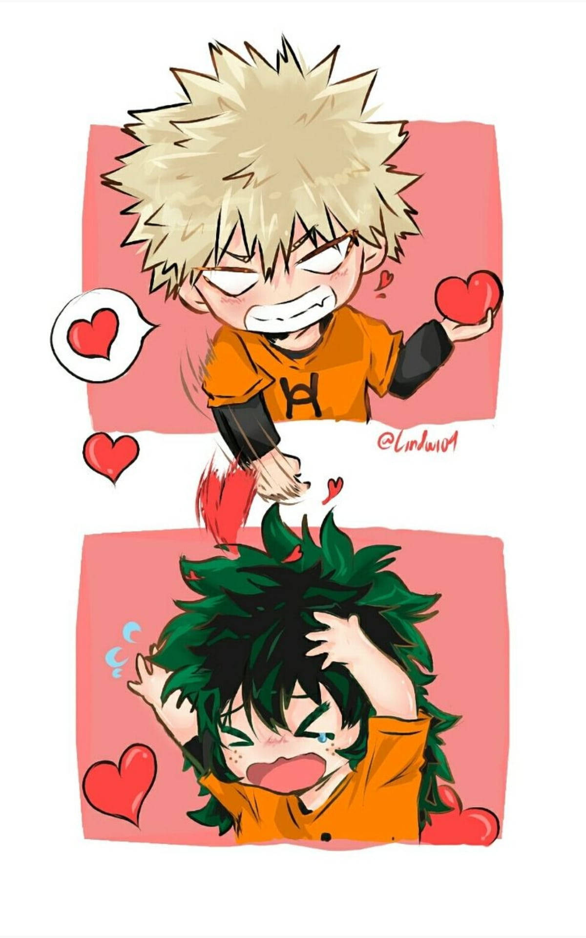 Deku na Bakugou Mdogo Mrembo Picha ya Ukuta
