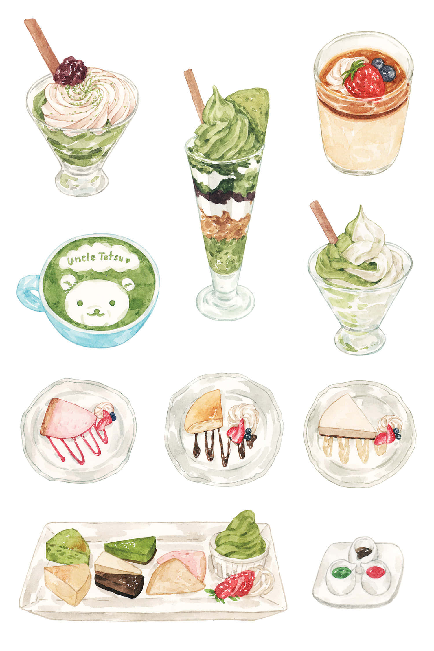 Delectable Array of Japanese Sweets Picha ya Ukuta