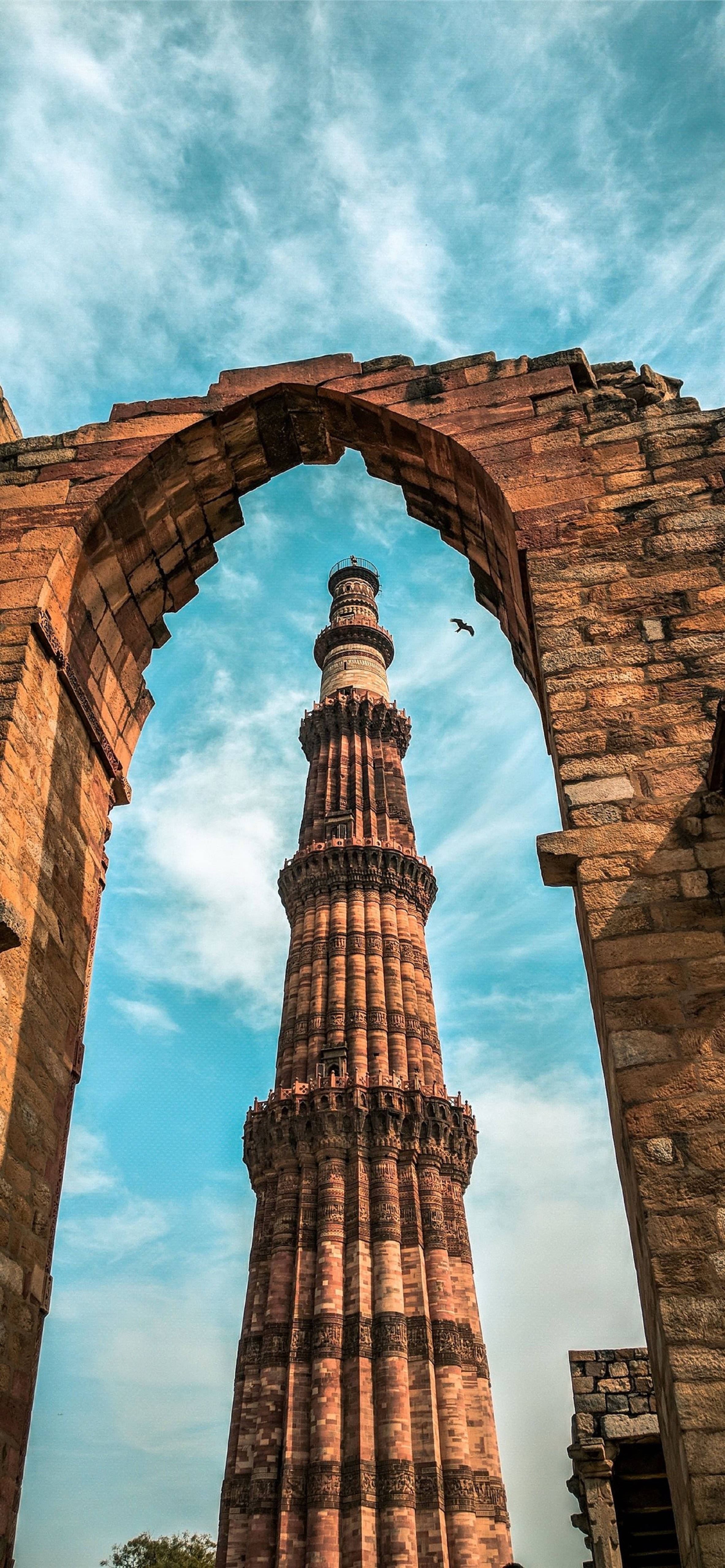 Delhi Qutub Minar Arch Picha ya Ukuta