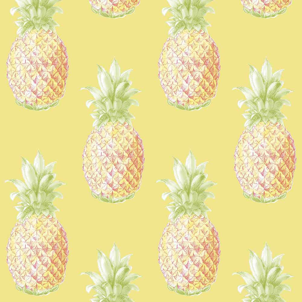 Delicious yellow pineapple, ready to eat Picha ya Ukuta