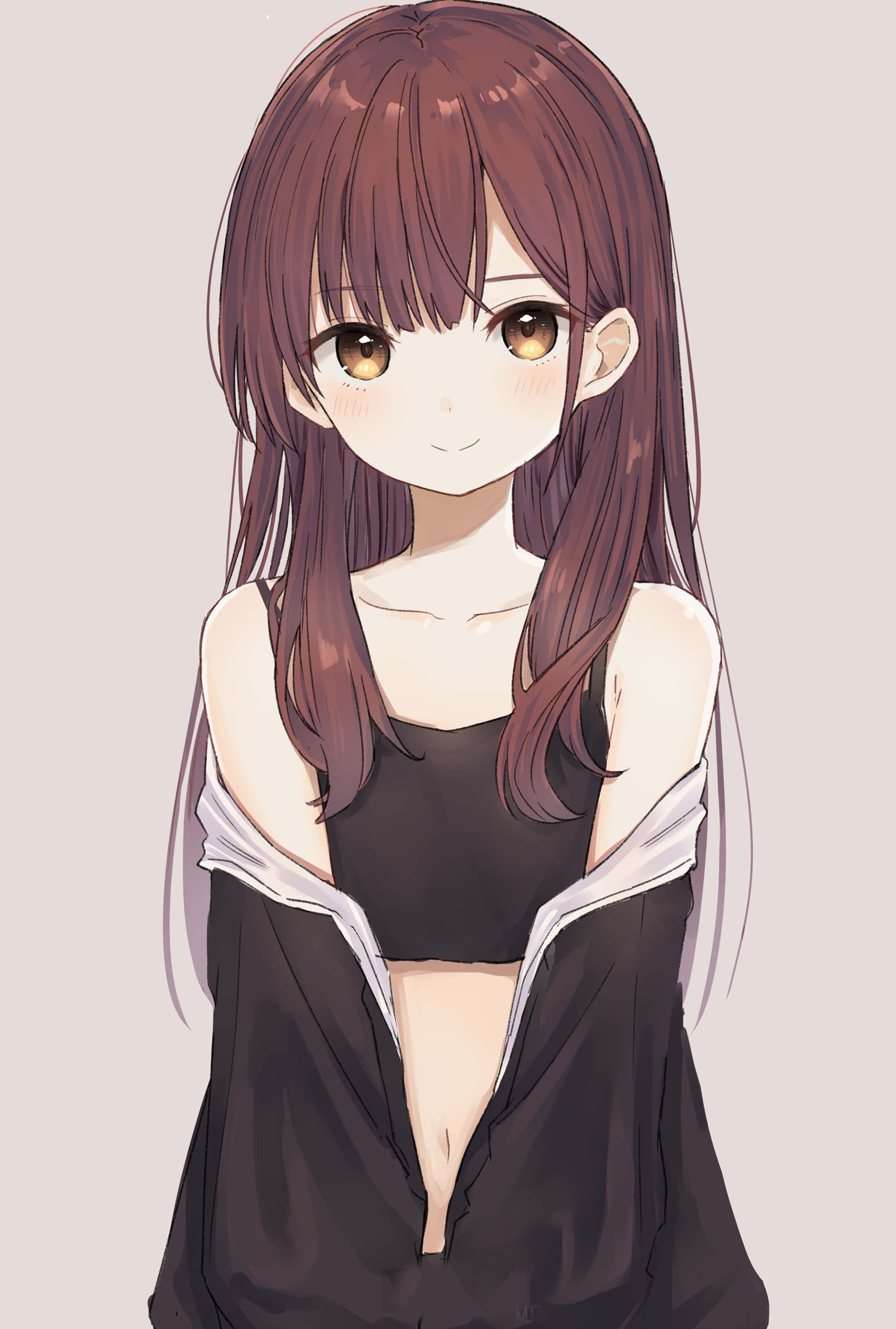 Delightful Anime Girl Picha ya Ukuta