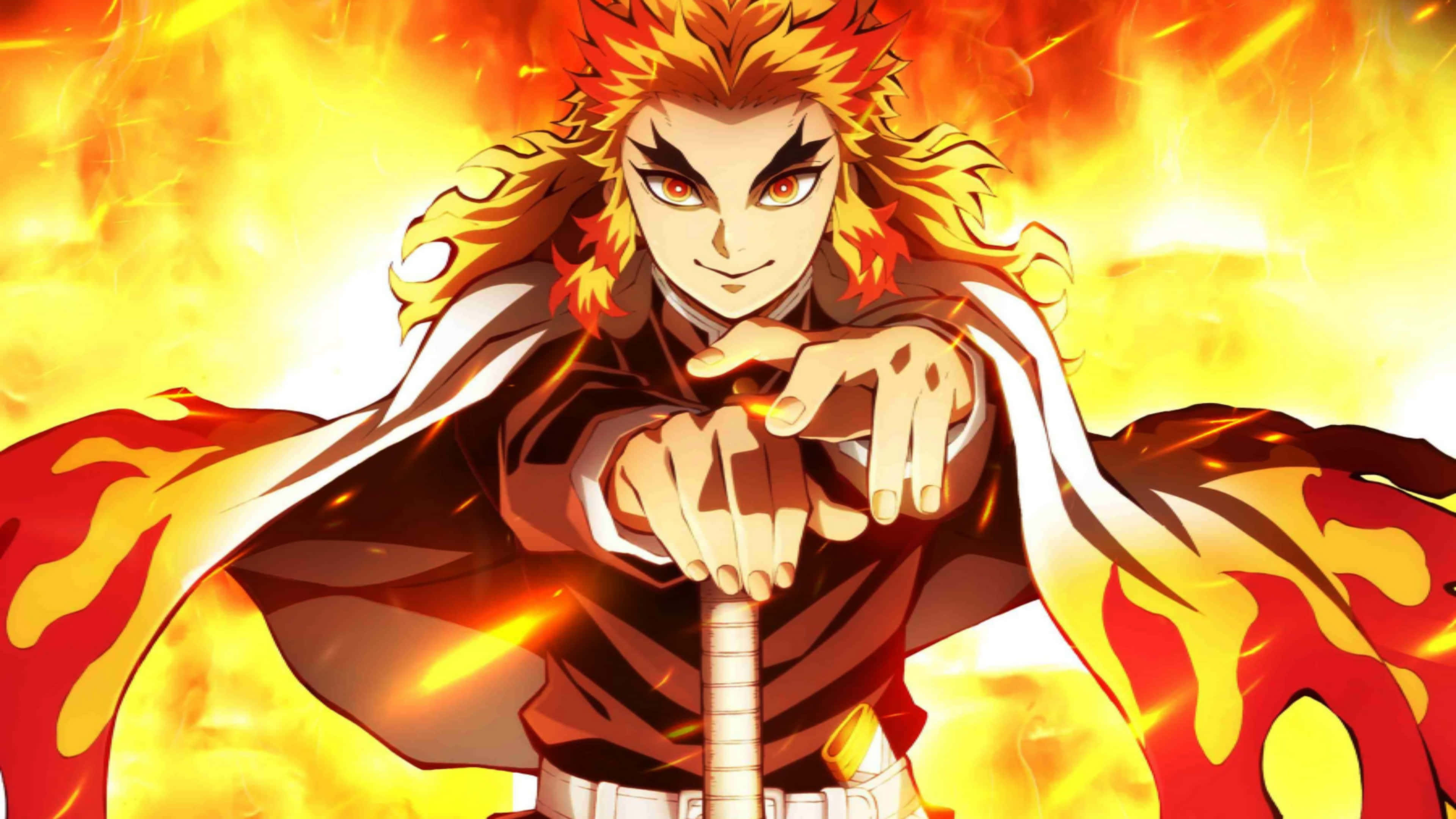 “Demon Slayer 4K - Kutoa Nguvu ya Juu” Picha ya Ukuta