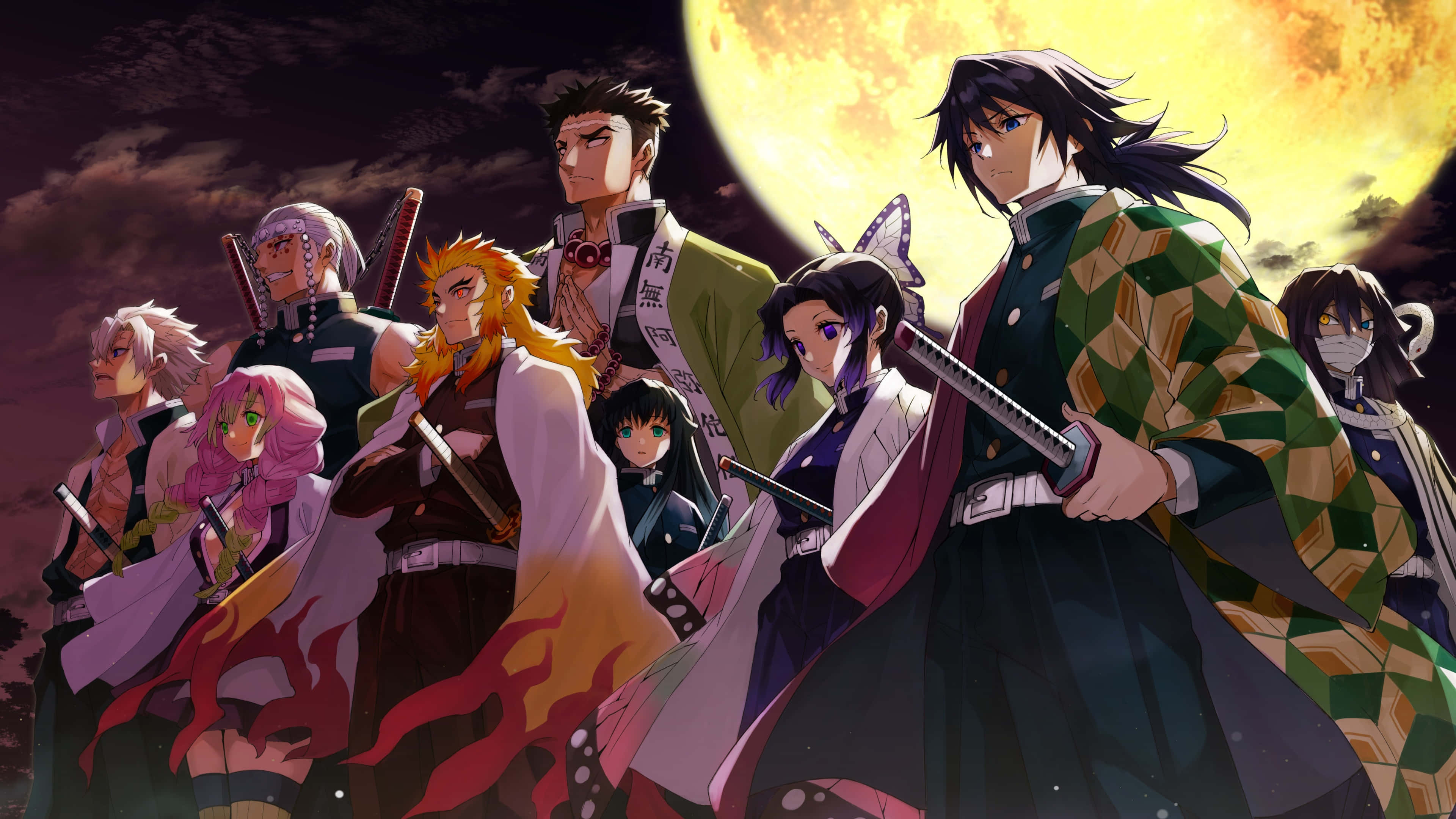 "Demon Slayer: Kimetsu no Yaiba katika 4K" Picha ya Ukuta