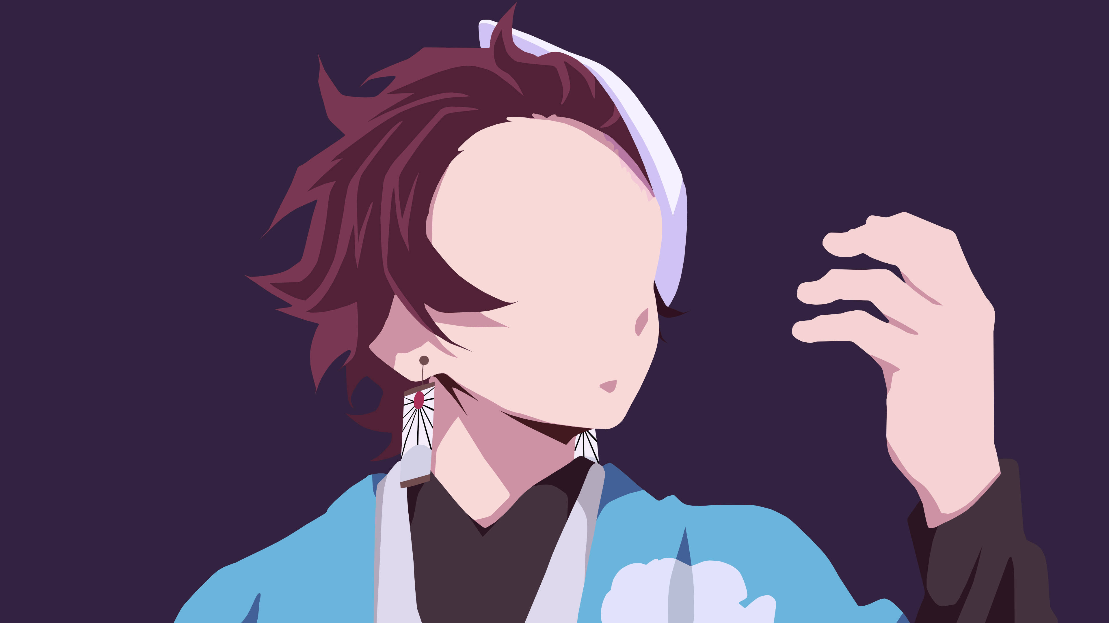 Demon Slayer Tanjiro Bila Uso Picha ya Ukuta