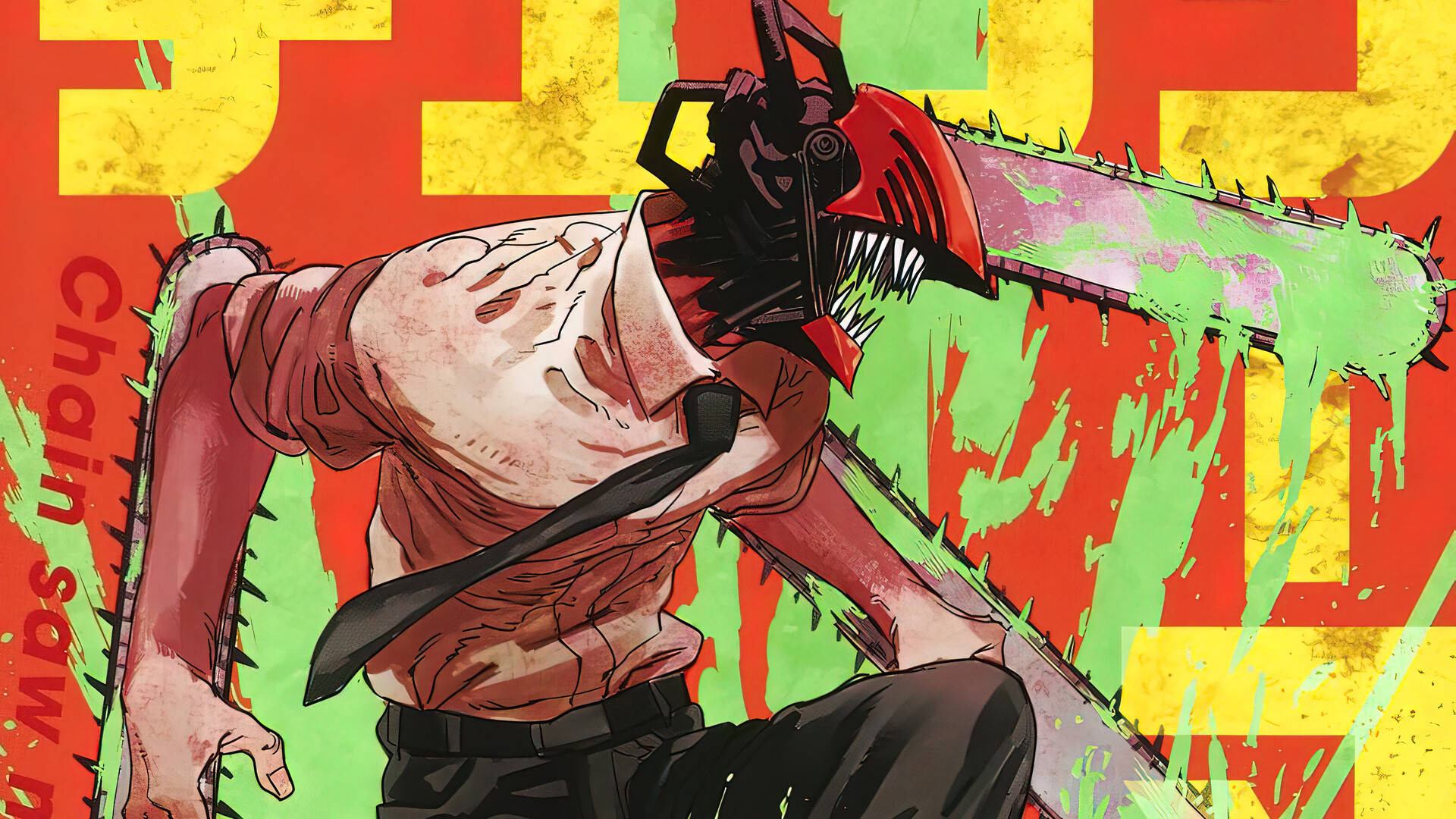 Denji wa Chainsaw Man Katuni Zote Picha ya Ukuta