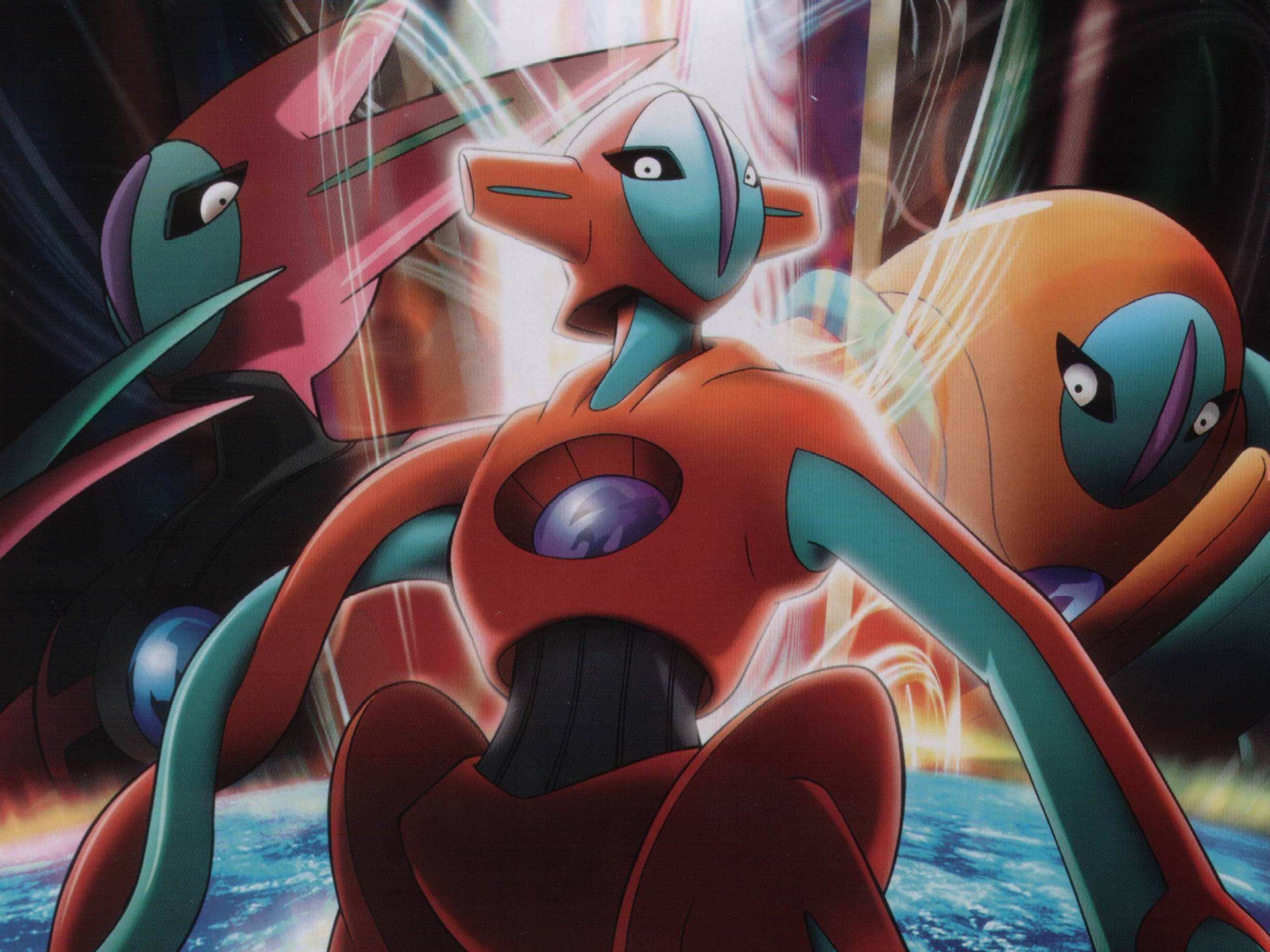 Deoxys ya Kawaida, ya Mashambulizi, na ya Ulinzi Picha ya Ukuta