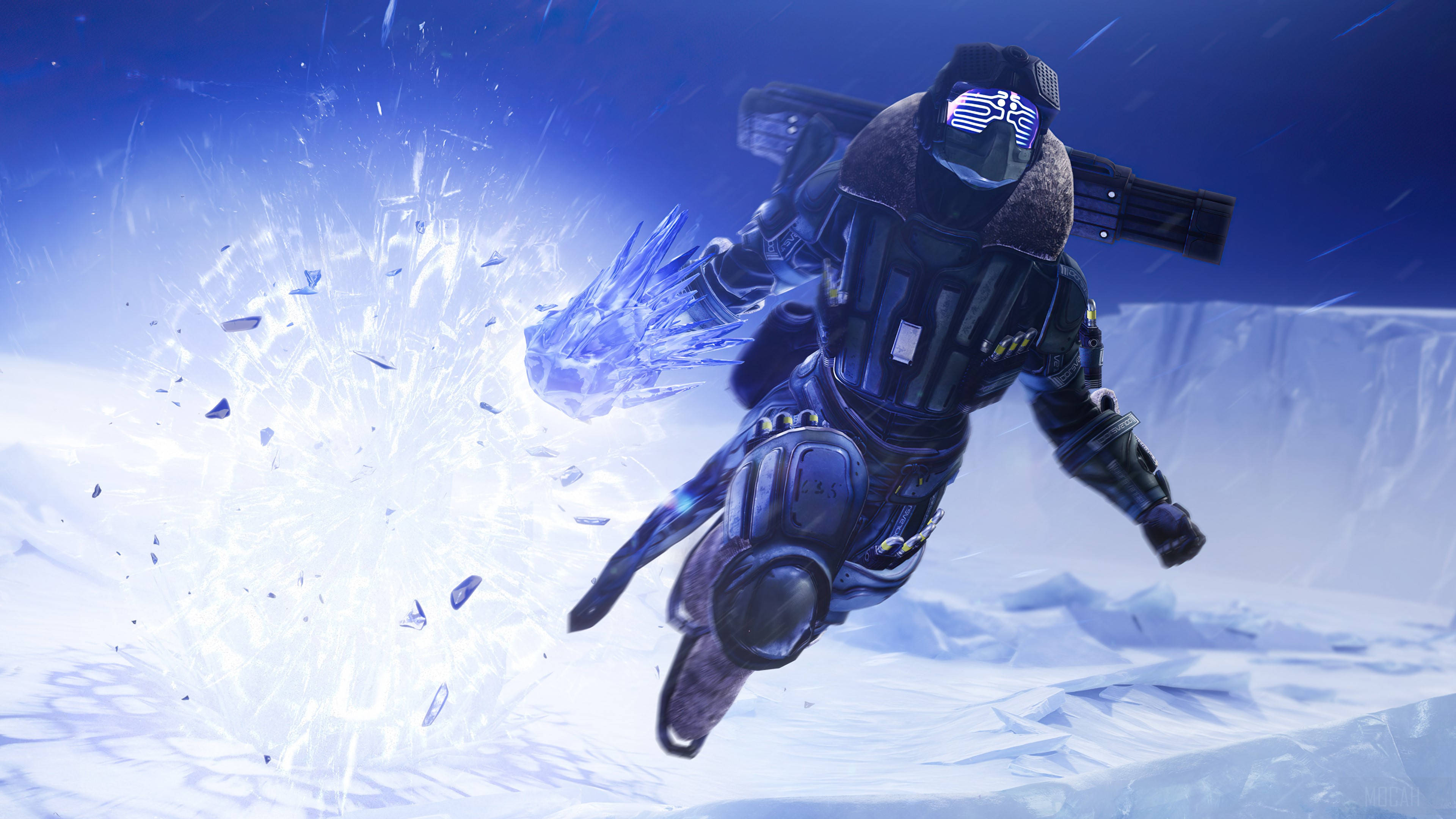 Destiny 2 Beyond Light Mhusika Akipaa Picha ya Ukuta
